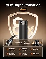 Vista 4 de DREO Space Heater for Large Room, 23 Inch Electric Heaters for Indoor Use, 8 Safe Protection Tower, 70° Oscillation, PTC Ceramic with Thermostat and