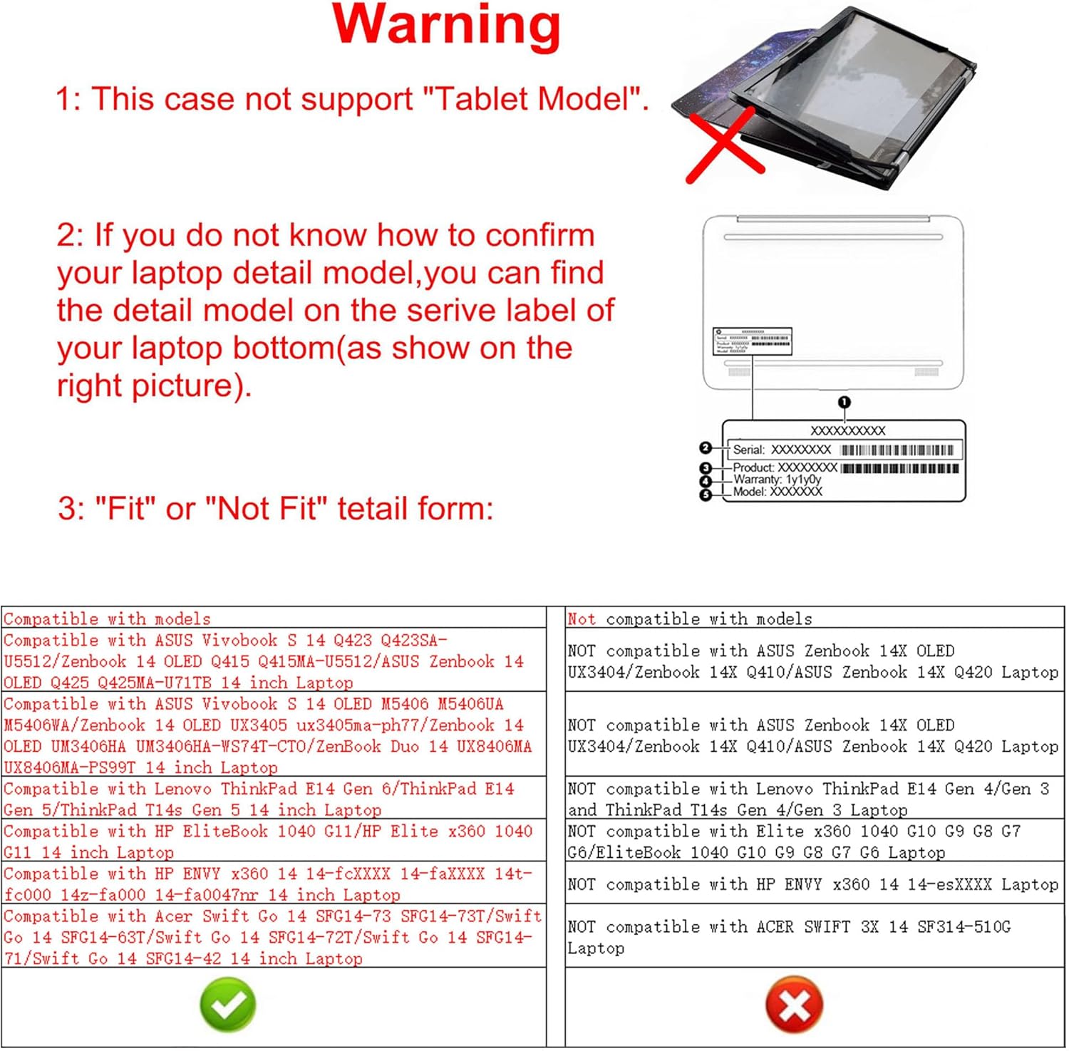 Alapmk Protective Case for ASUS Vivobook S 14 Q423/Vivobook S 14 OLED M5406,Case for Acer Swift Go 14 SFG14-73 SFG14-73T-78YK/Swift Go 14 SFG14-63T,Case for Lenovo ThinkPad T14s Gen 6,Galaxy