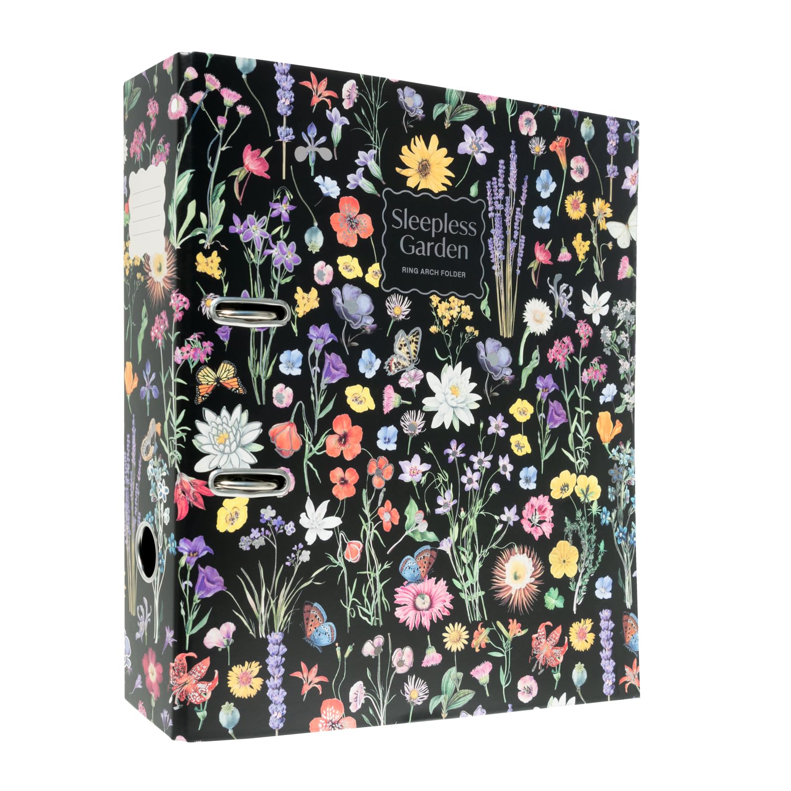 Grupo Erik Lever Arch File - Sleepless Garden | File Organiser 11 x 12.6 in - 28 x 32 cm Folders for Paperwork A4, Ring Binder A4 | Cute Stationery Gifts