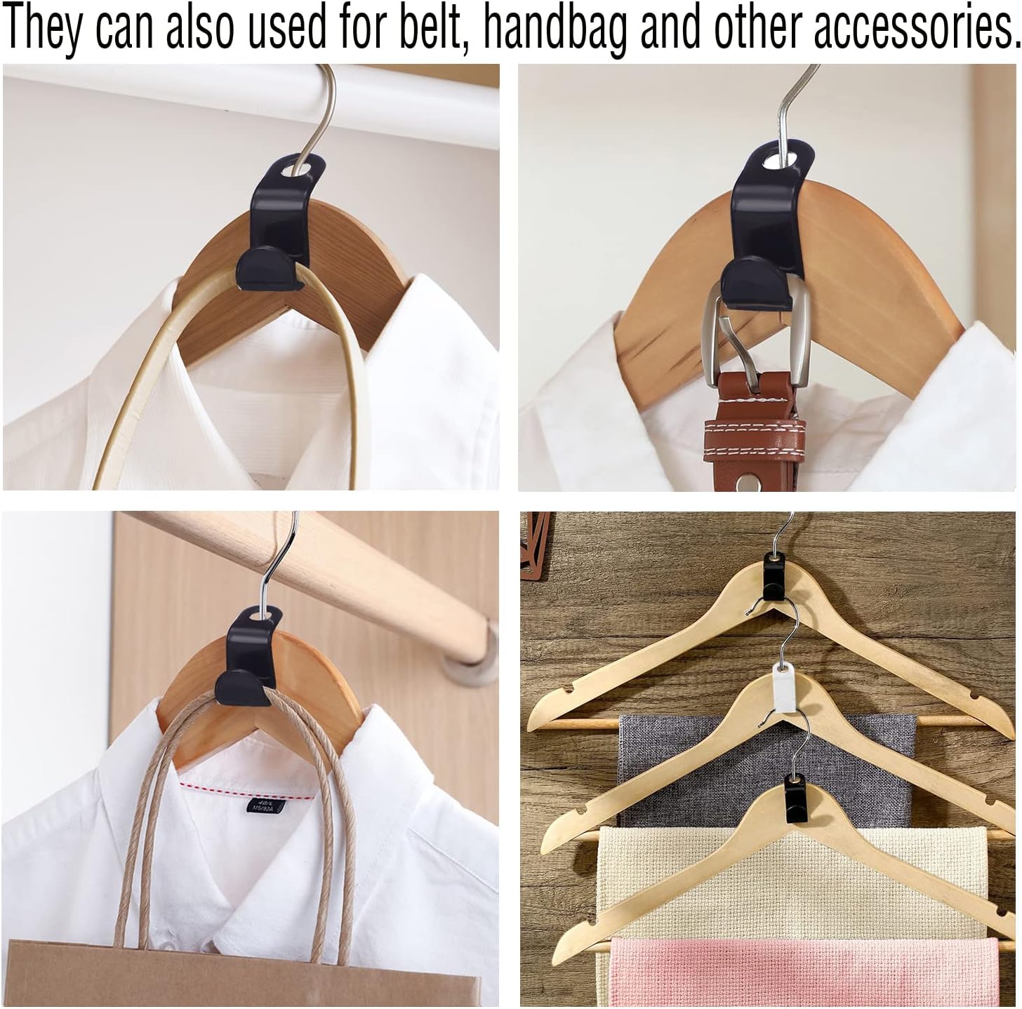 100 Pcs Clothes Hanger Connector Hooks,Plastic Cascading Hanger Hooks Extender Clips Connection Hooks,Space Saving Wardrobe Clothing Outfit Hangers Hooks for Organizer Closet Cabinet, 5 Colors