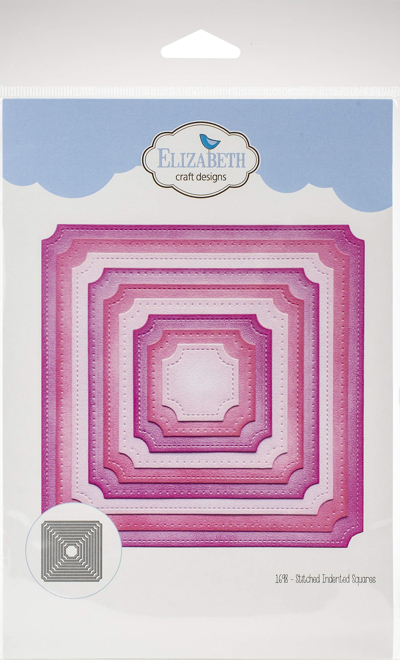 ELIZABETH CRAFT DESIGNS ELIZABETH CRAFT DIE STCH SQRE, Stitched Indented Square