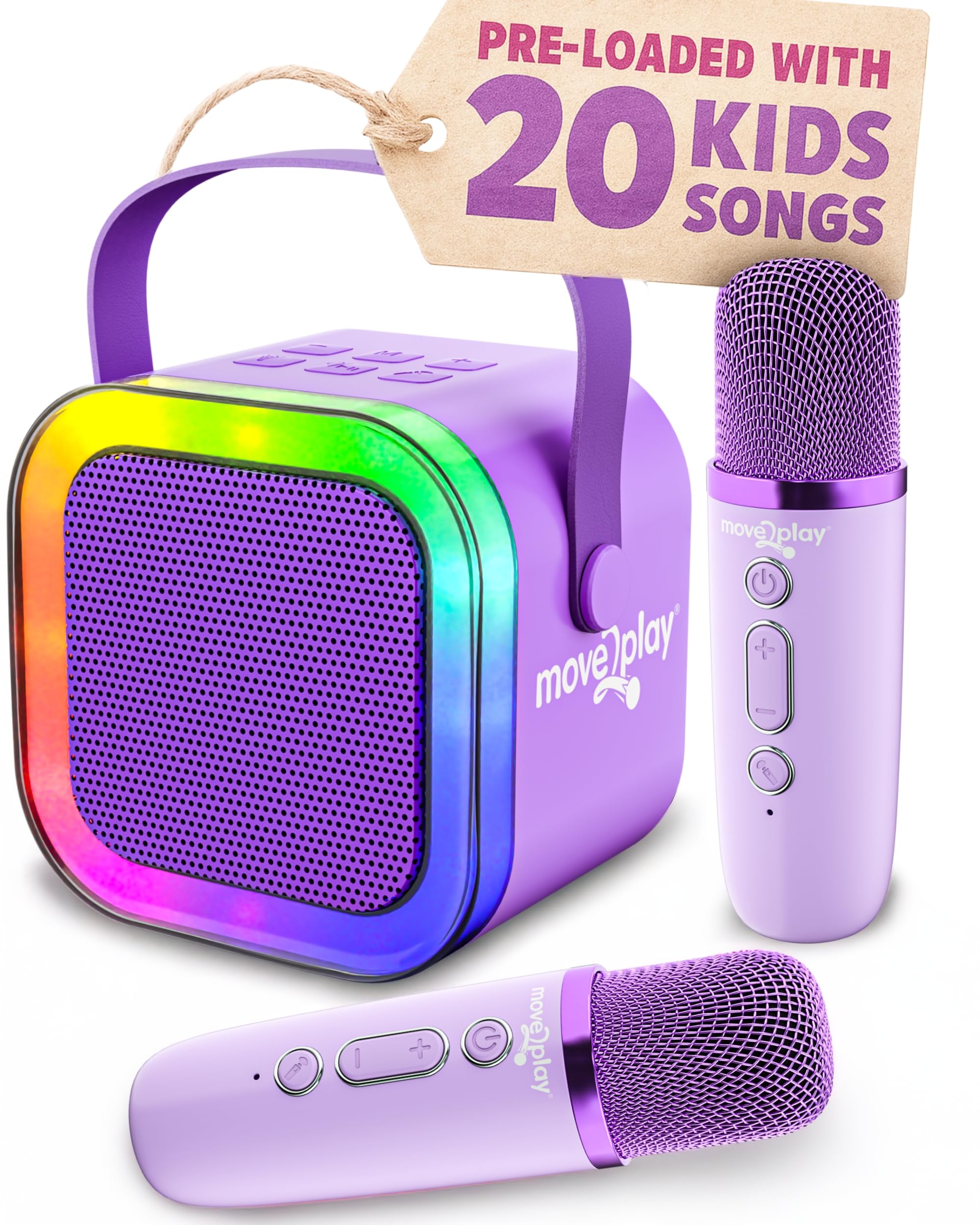 Amazon.com: Move2Play, Mini Karaoke Machine for Kids | Built-in 20