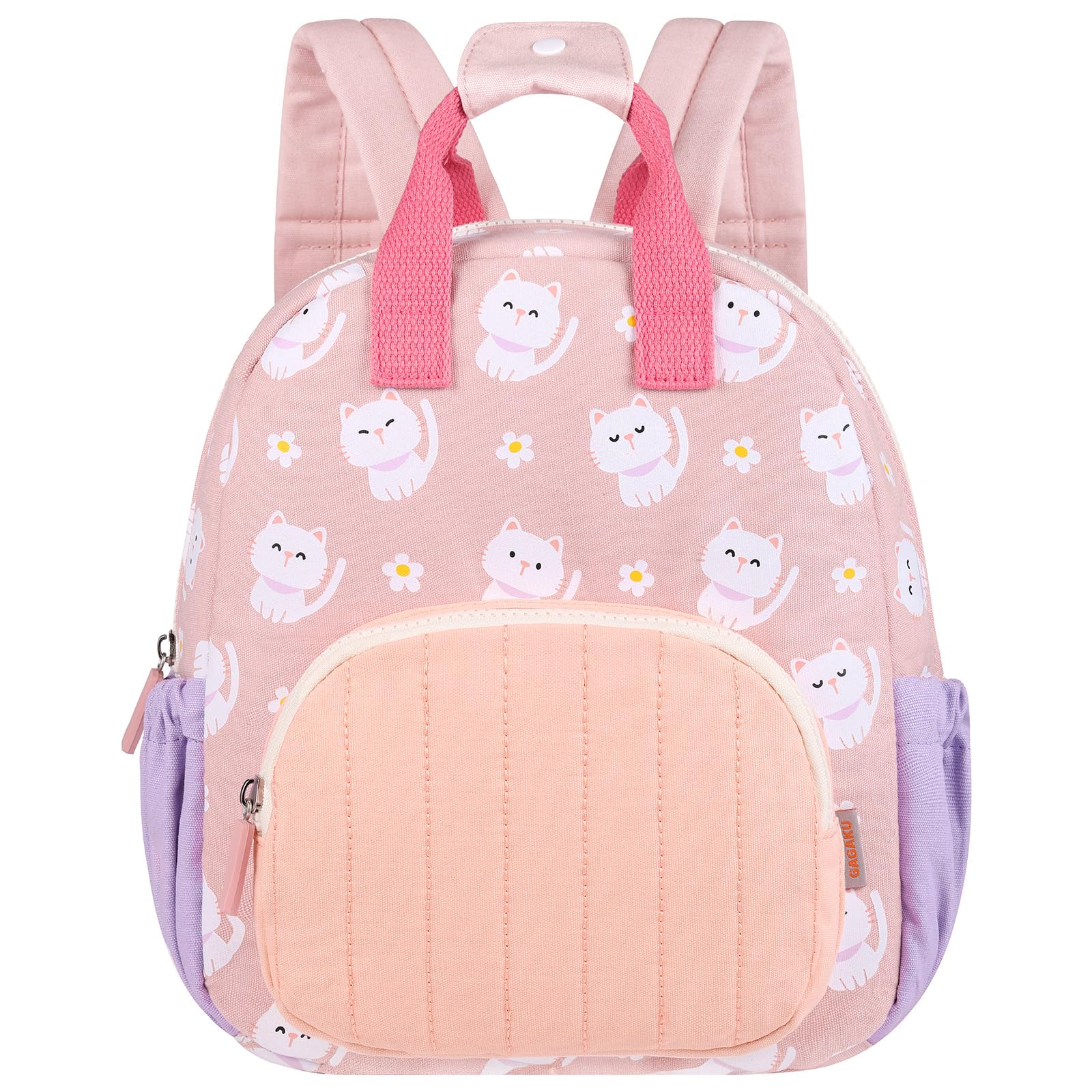 GAGAKU Toddler Backpack for Girls - Kids Mini Backpacks 2-5 years old Cartoon Breathable Comfortable Preschool Backpack for School Travel - Pink Cat