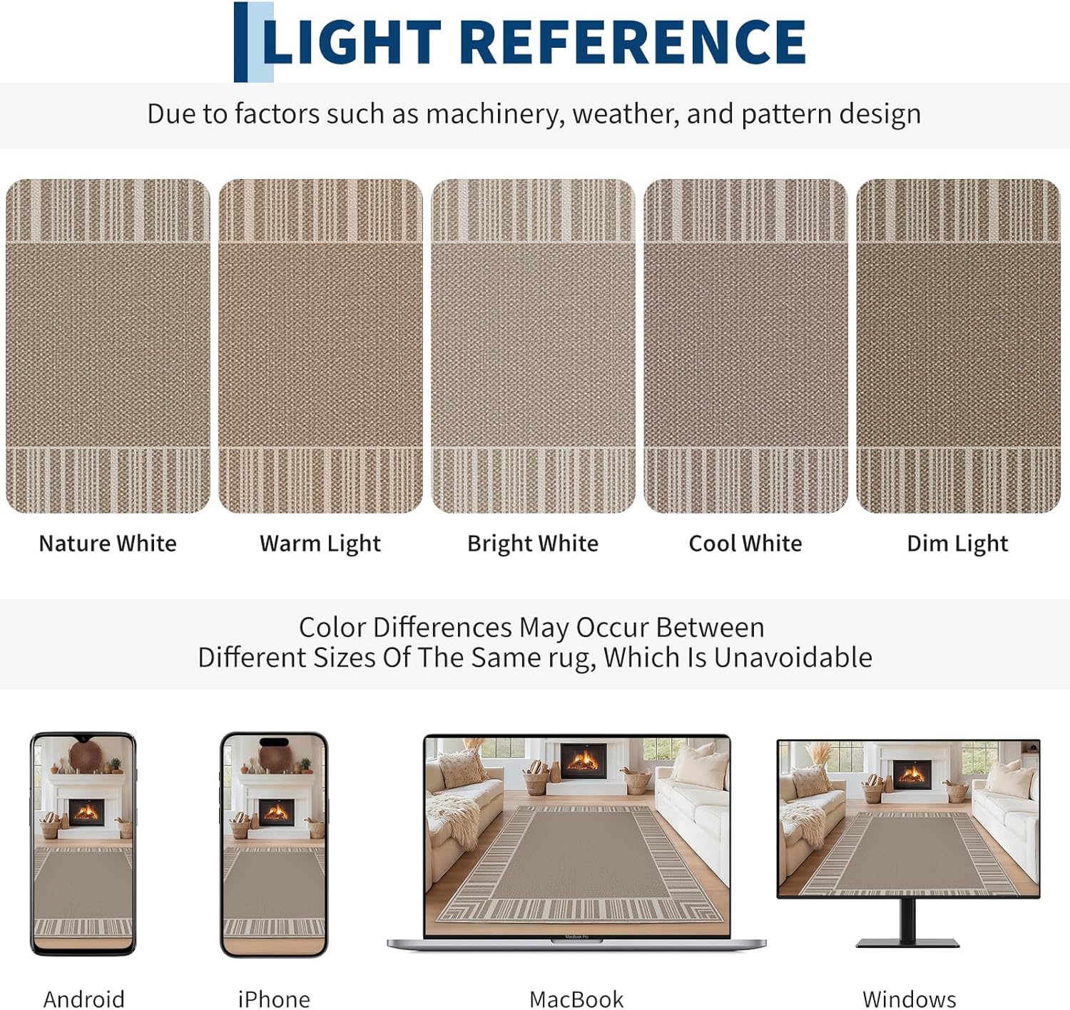 GarveeHome Striped Border Hallways Runner Rugs Washable 2x6 Entryway Rug Runners for Kitchen Black Indoor Outdoor Carpet for Entryway Patio Mat for Bathroom Bedroom Laundry,Beige