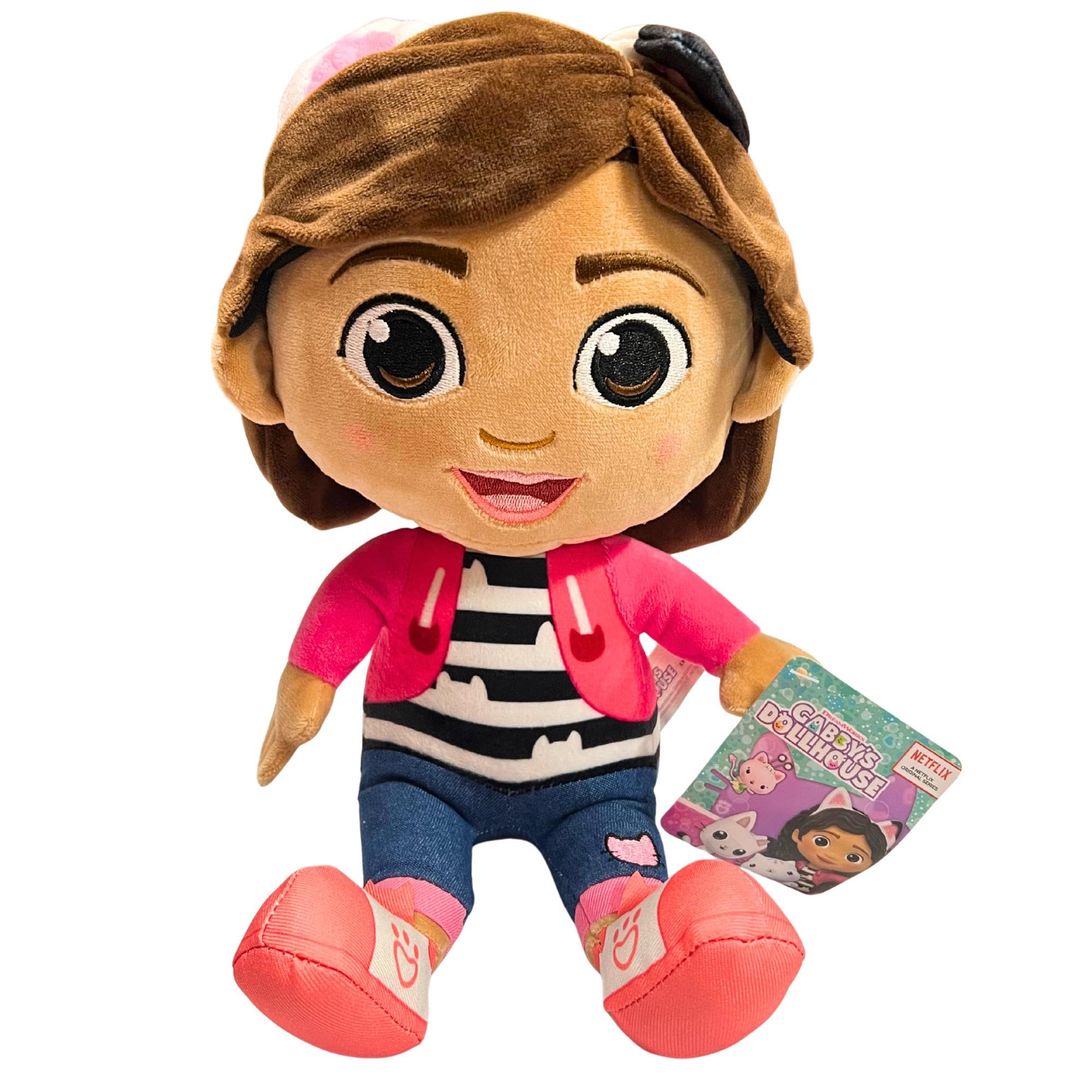 DREAMWORKS GABBY'S DOLLHOUSE - Grande peluche ricamato di qualità super morbido da 25-​35 cm (Gabby)