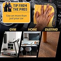 Vista 4 de Chemical Guys Toallas de Microfibra Premium de Grado Profesional para Automóviles, Dorado, 16" x 16", Paños de Detallado de Autos Ultra Suaves y Sin