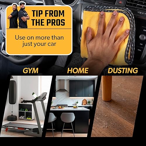 Miniatura 4 de Chemical Guys MIC_506_24 - Toallas profesionales de microfibra de alta calidad, color dorado, color dorado, 16 x 16 pulgadas, paquete de 24 unidades