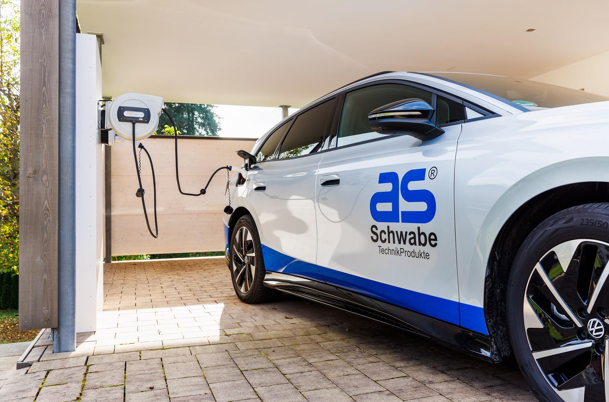 as - Schwabe Cavo di ricarica per auto elettrica tipo 2 8 m - 11 kW / 400 V / 16 A / 3 fasi - Cavo di ricarica per auto elettrica girevole a 180 gradi - Cavo di ricarica E-Auto EV/PHEV Modalità 3