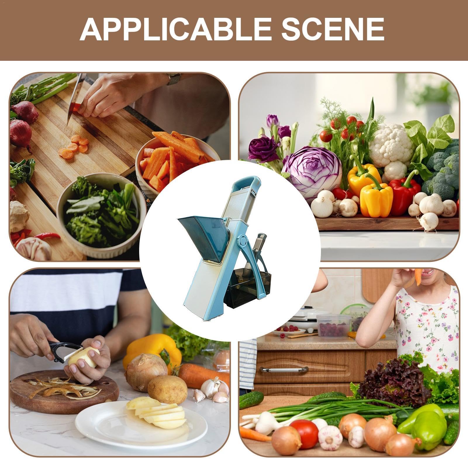 Affettatrice E Tagliaverdure Tagliere Compatto Multifunzione Con Grattugia