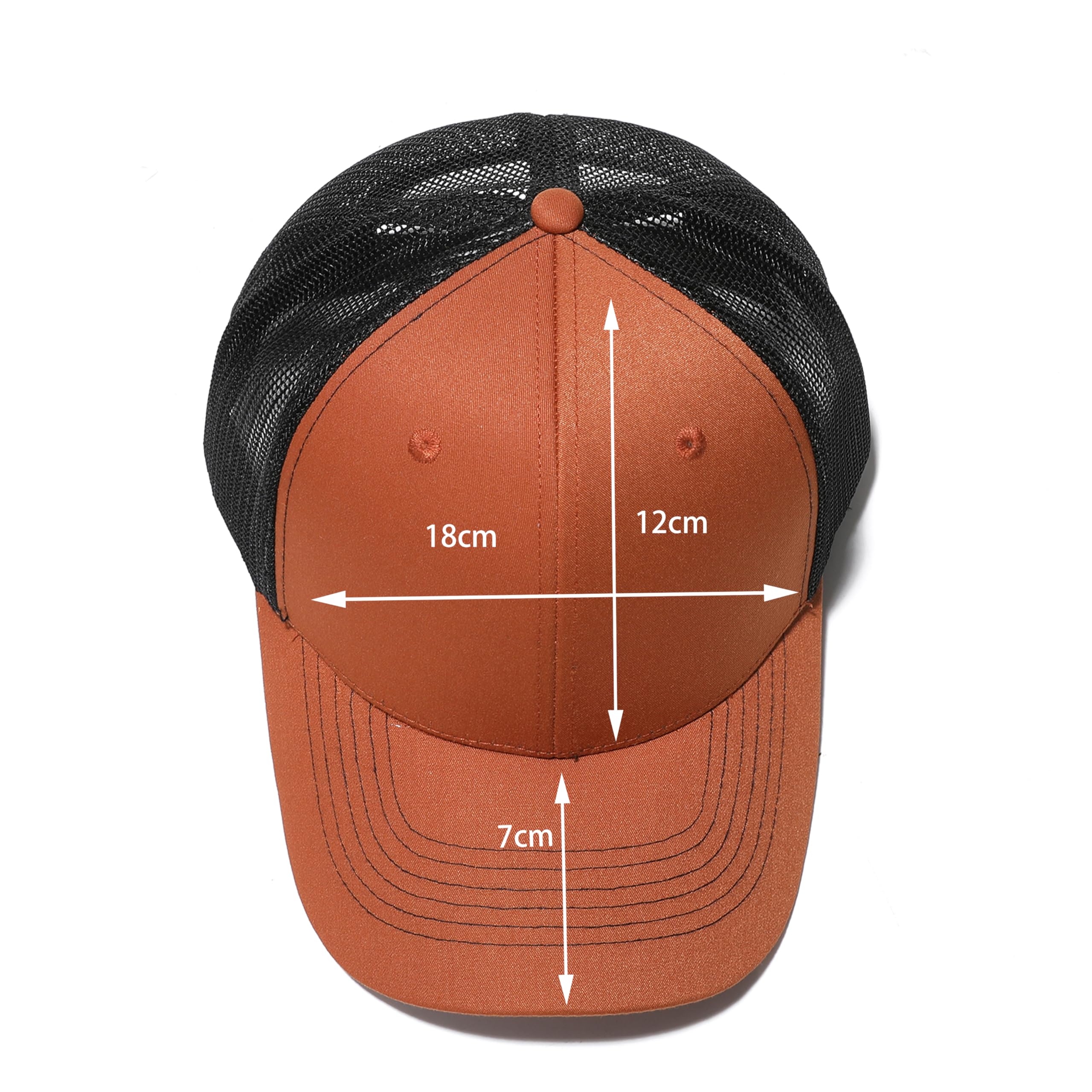 Cappellino Baseball Uomo Donna, Cappello Trucker con Rete Traspirante, Regolabile Snapback, Cappello Sportivo Casual per Estate, Taglia Unica 55-60 cm - 3
