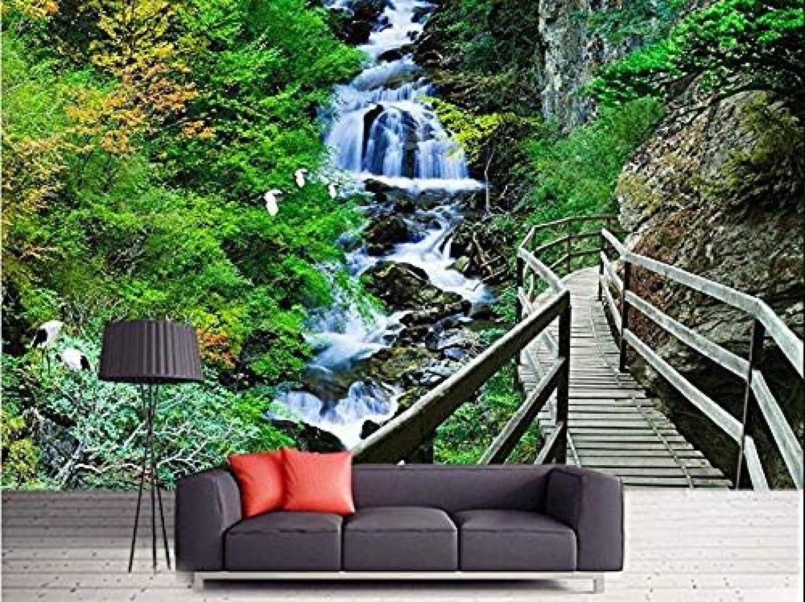 Papier peint panoramique 3D intissé XLMING lavable et résistant pour chambre