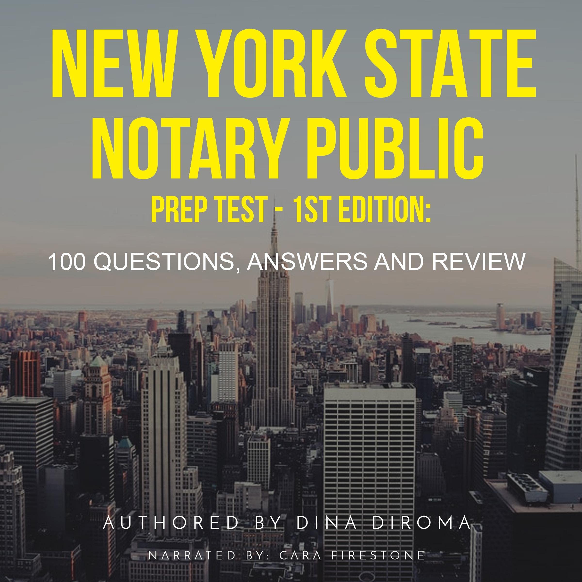 Cover art for New York State Notary Public Prep Test: 1st Edition
