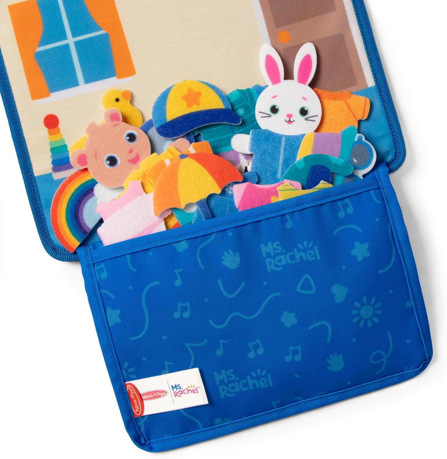 Melissa & Doug® Ms. Rachel™ What to Wear Felt Activity Board Take-Along Preschool Learning Toy for Boys and Girls - FSC Certified - Image 4