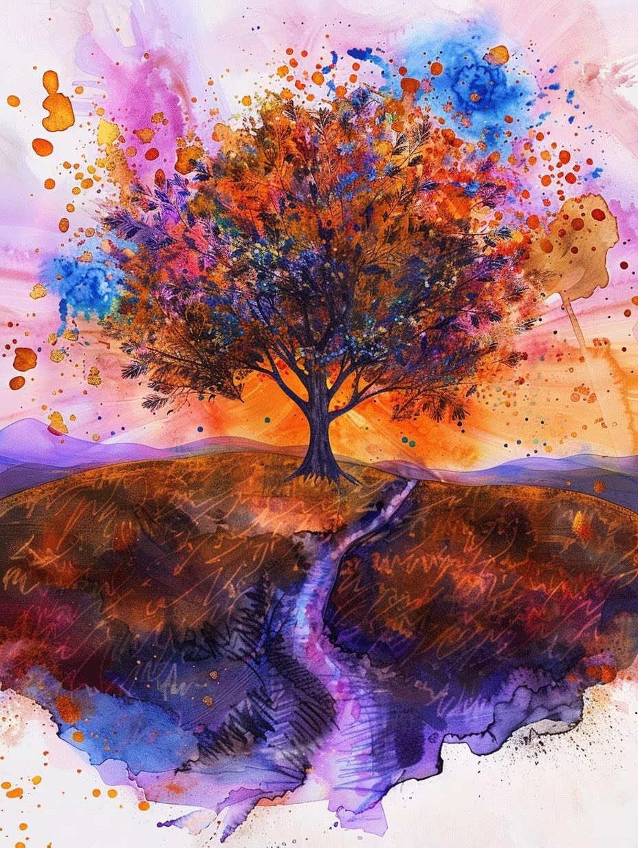 Diamond painting adulte automne 70x90 cm : kit complet de broderie diamant 5D pour débutant. - 8