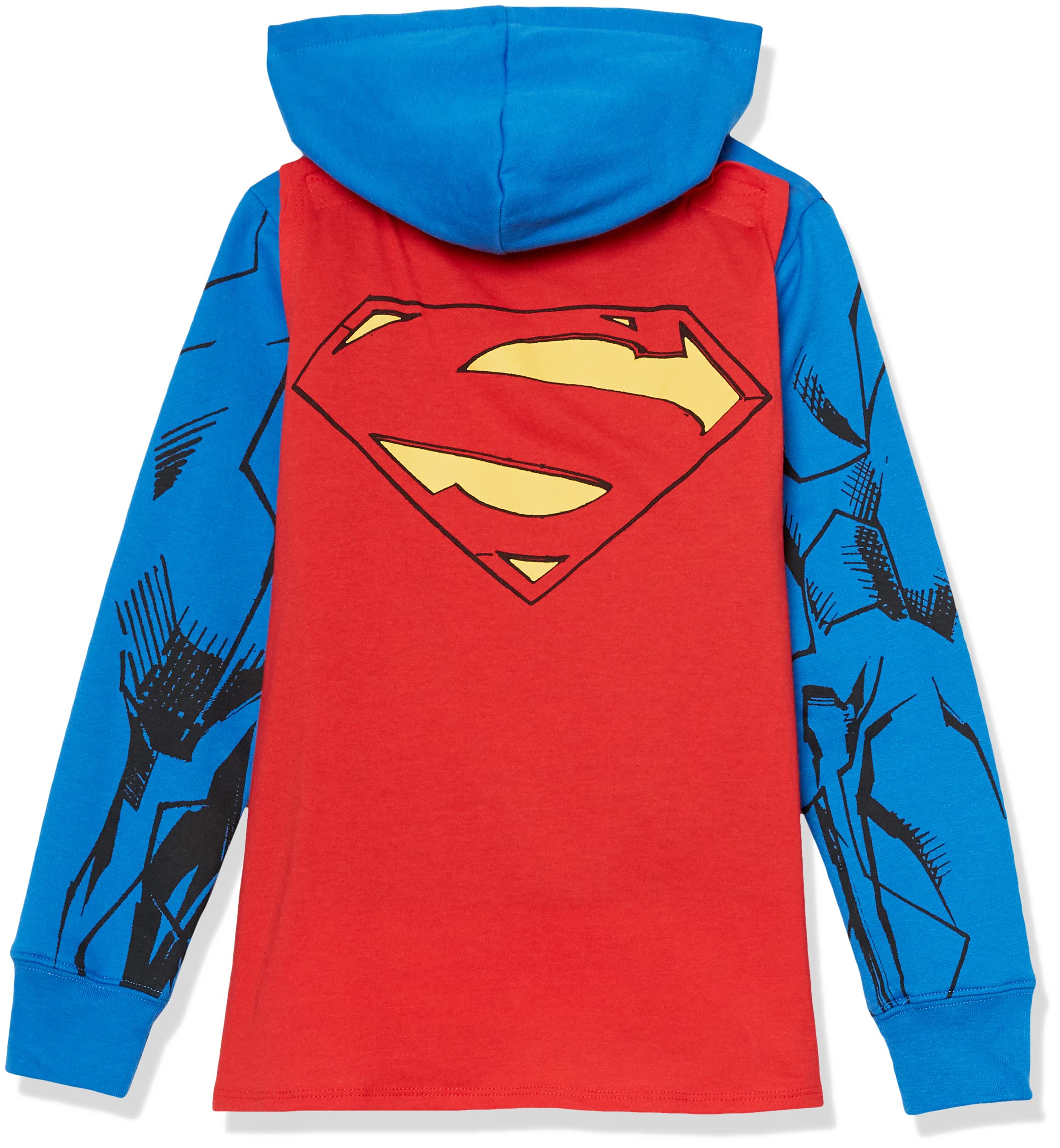 DC Comics Chłopięca Superman Cosplay Zip-up Hoodie with Cape-Dc-Boys 4-20 bluza z kapturem, królewska (Royal), 10-12, królewski (królewski), 10-12