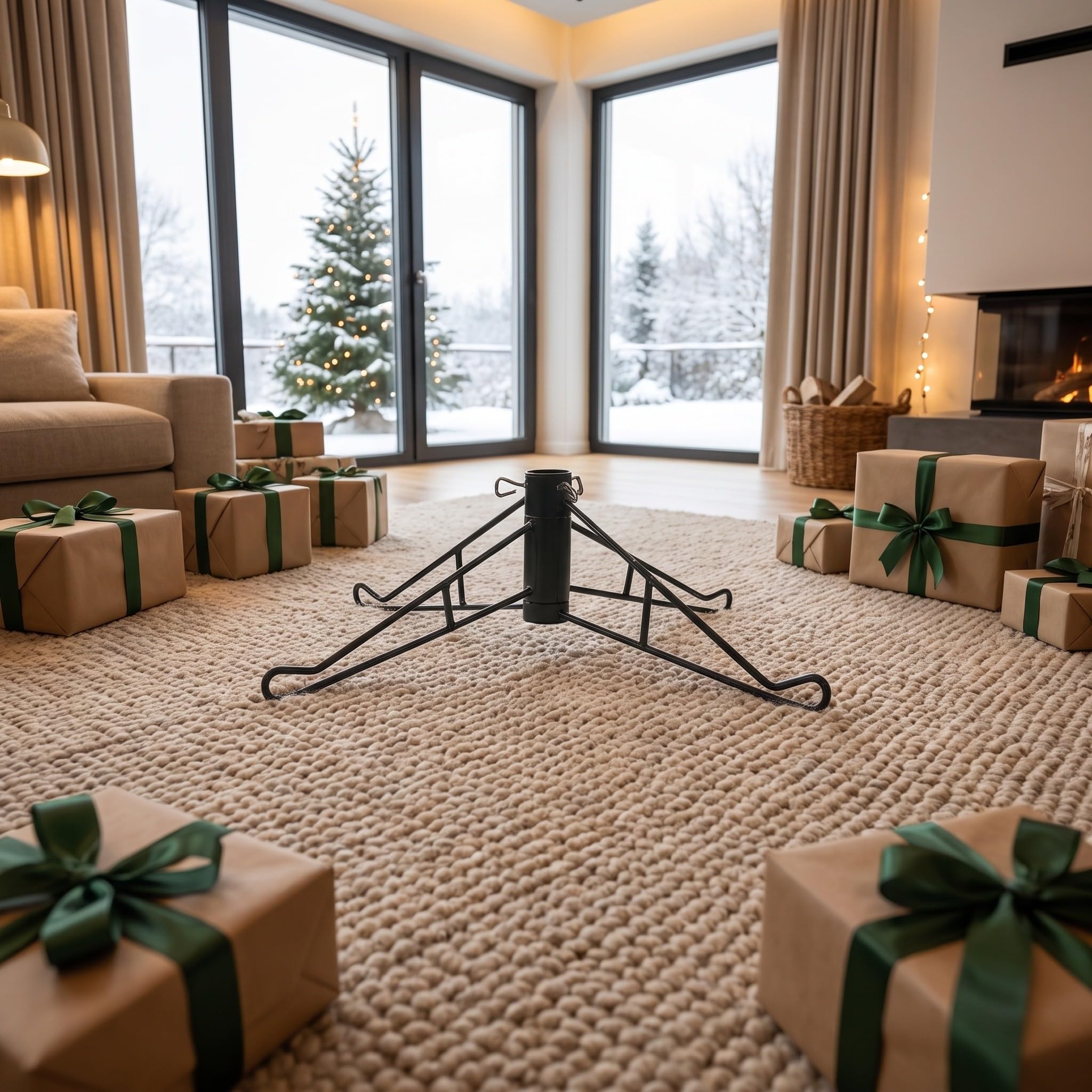 VICASKY Base Plegable de plástico para árbol de Navidad, Soporte para
