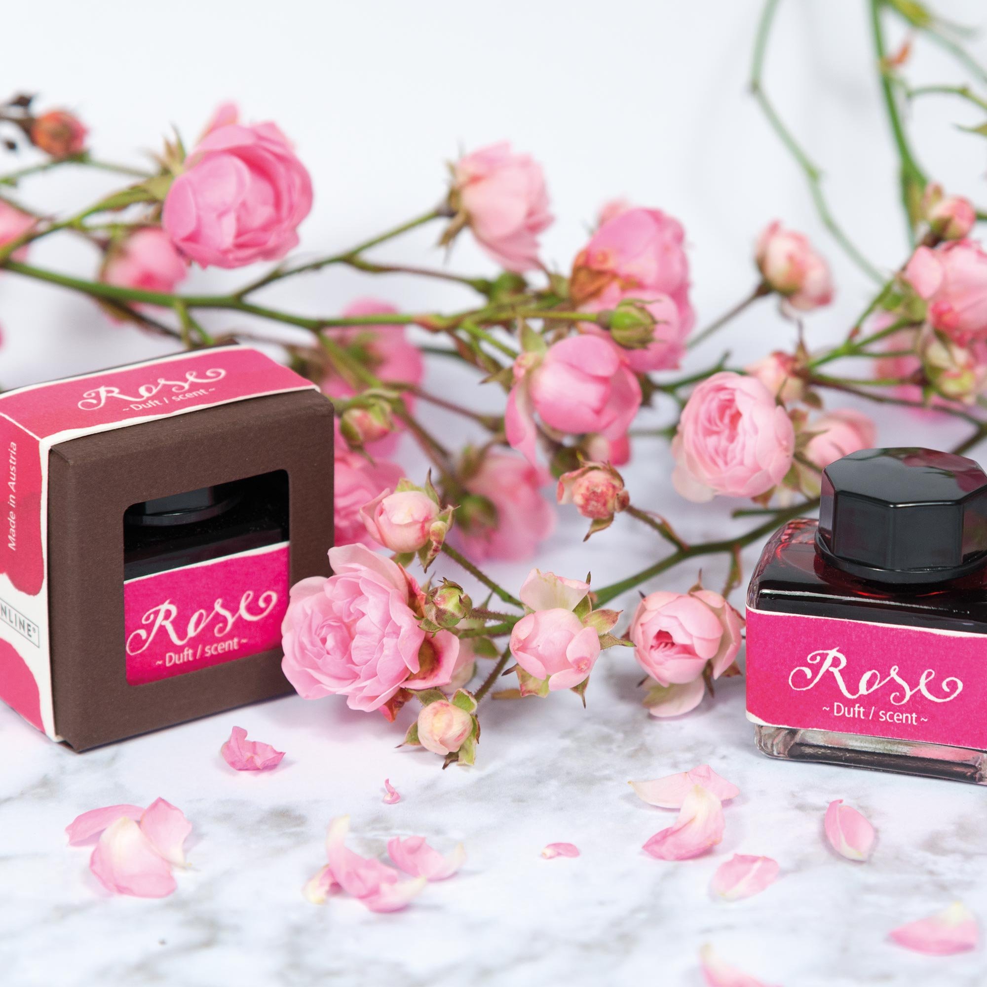 Online Ink Of The Senses Scented Rose Ink - 15 Ml Pink Fountain Pen Ink With Fragrance