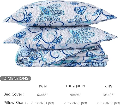 Miniatura 3 de SunStyle Home Juego de edredón de tamaño Queen, colcha ligera de microfibra suave, reversible, con patrón acolchado para todas las estaciones, 3