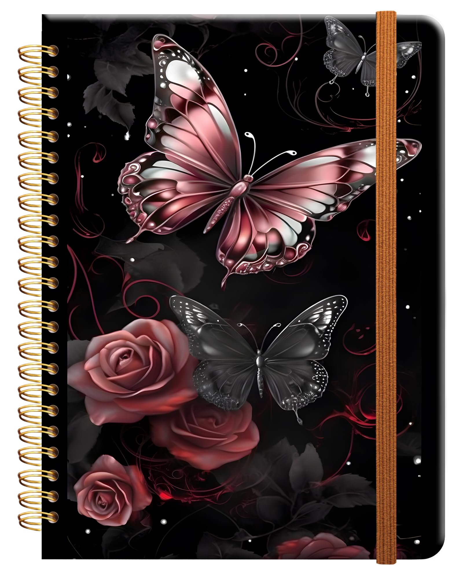 Carnet d'écriture à spirales A5 ligné avec couverture rigide