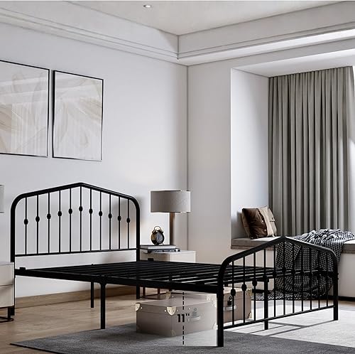 Miniatura 56 de Golden Gate Beds, base de cama de plataforma de metal, resistente, base de colchón de acero resistente, no necesita somier, fácil montaje, base