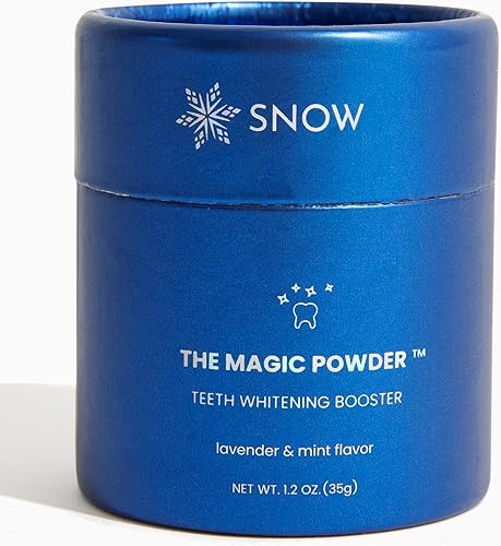 Snow Magic - Polvo potenciador de blanqueamiento de dientes - Polvo blanqueador e iluminador dental - Cuidado bucal con carbonato de calcio e