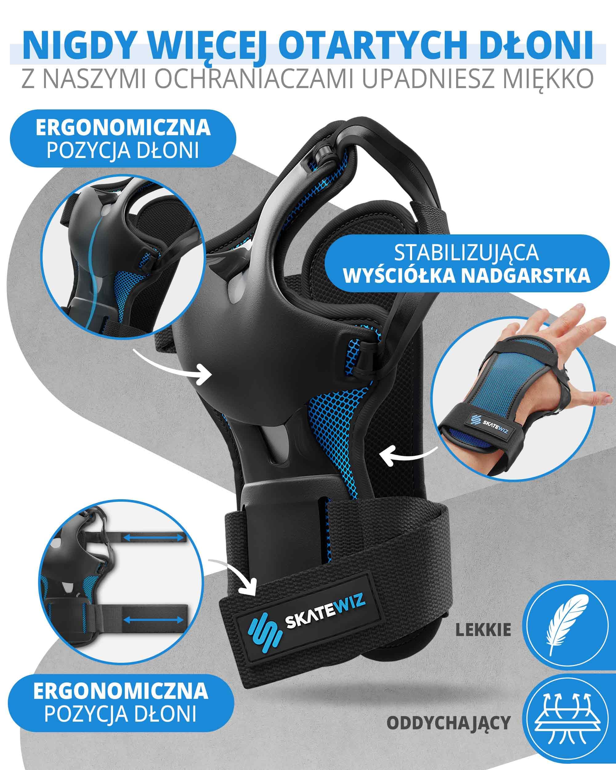 SKATEWIZ IMPACT Zestaw ochraniaczy dla dzieci na kolana i łokcie - XS Biały - Ochraniacze rolkowe