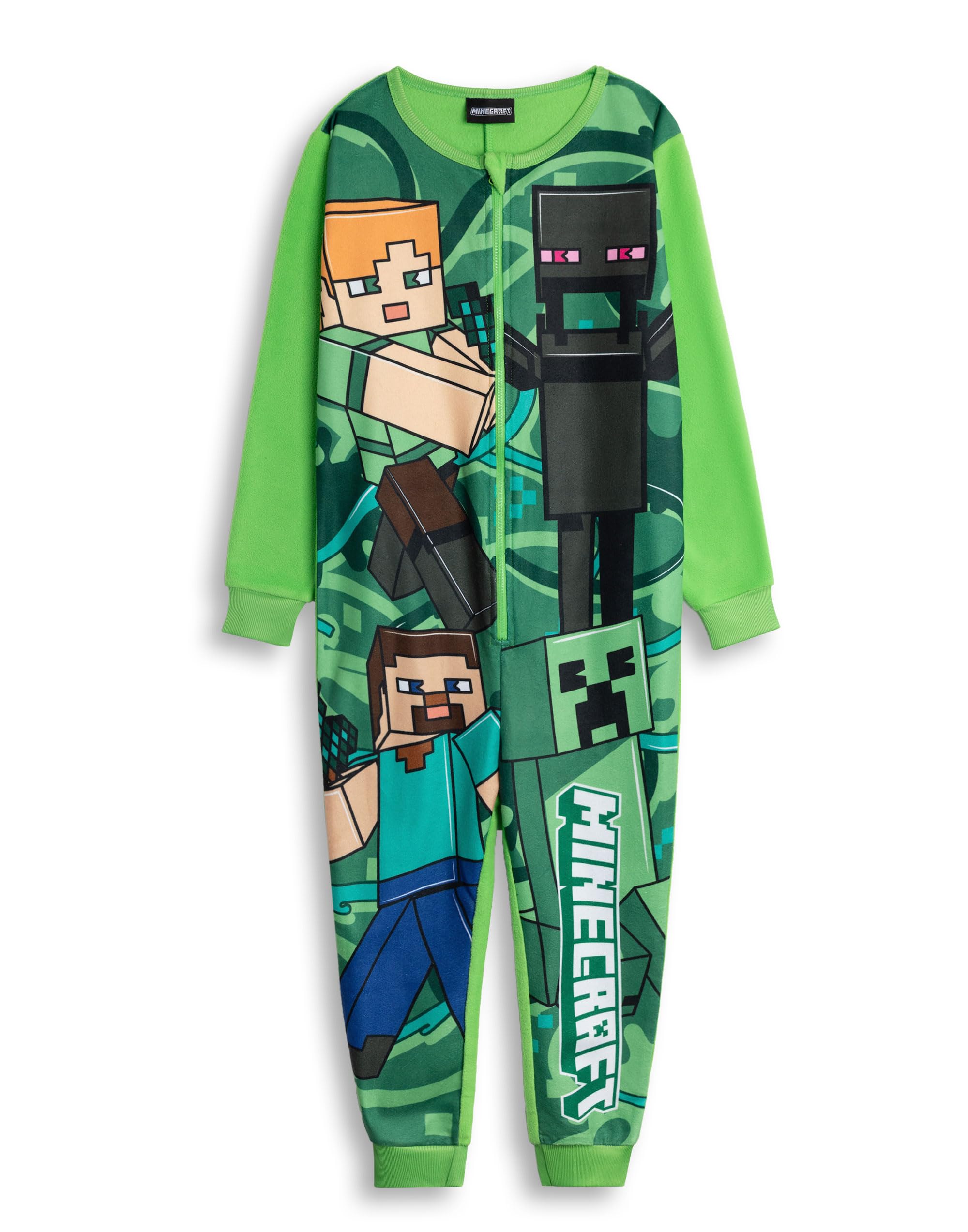 Vanilla Underground Boys Green Minecraft Creeper Onesie - 11-12 Years