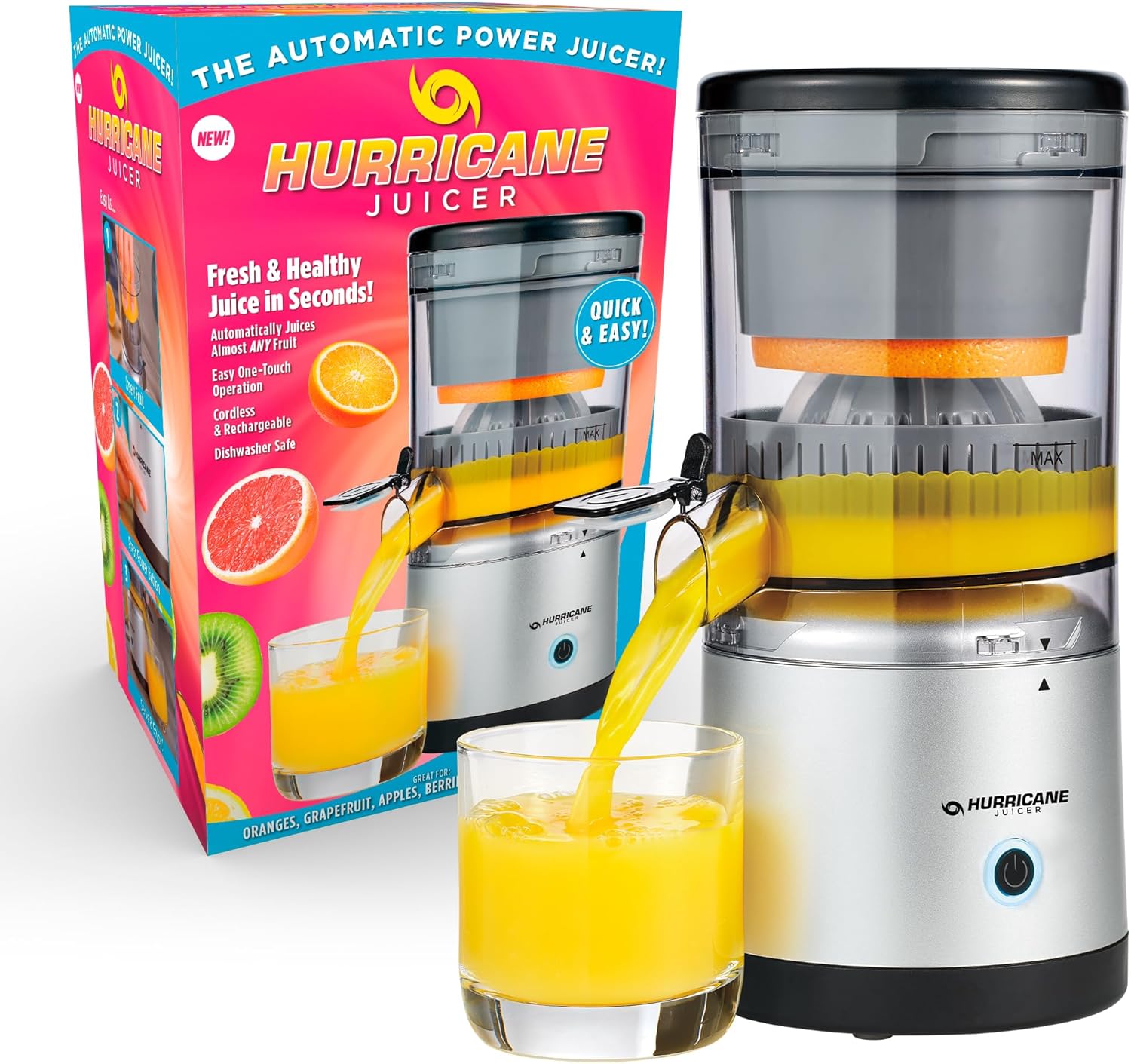 Hurricane Juicer, Powerful Cordless Juice Extractor Machine