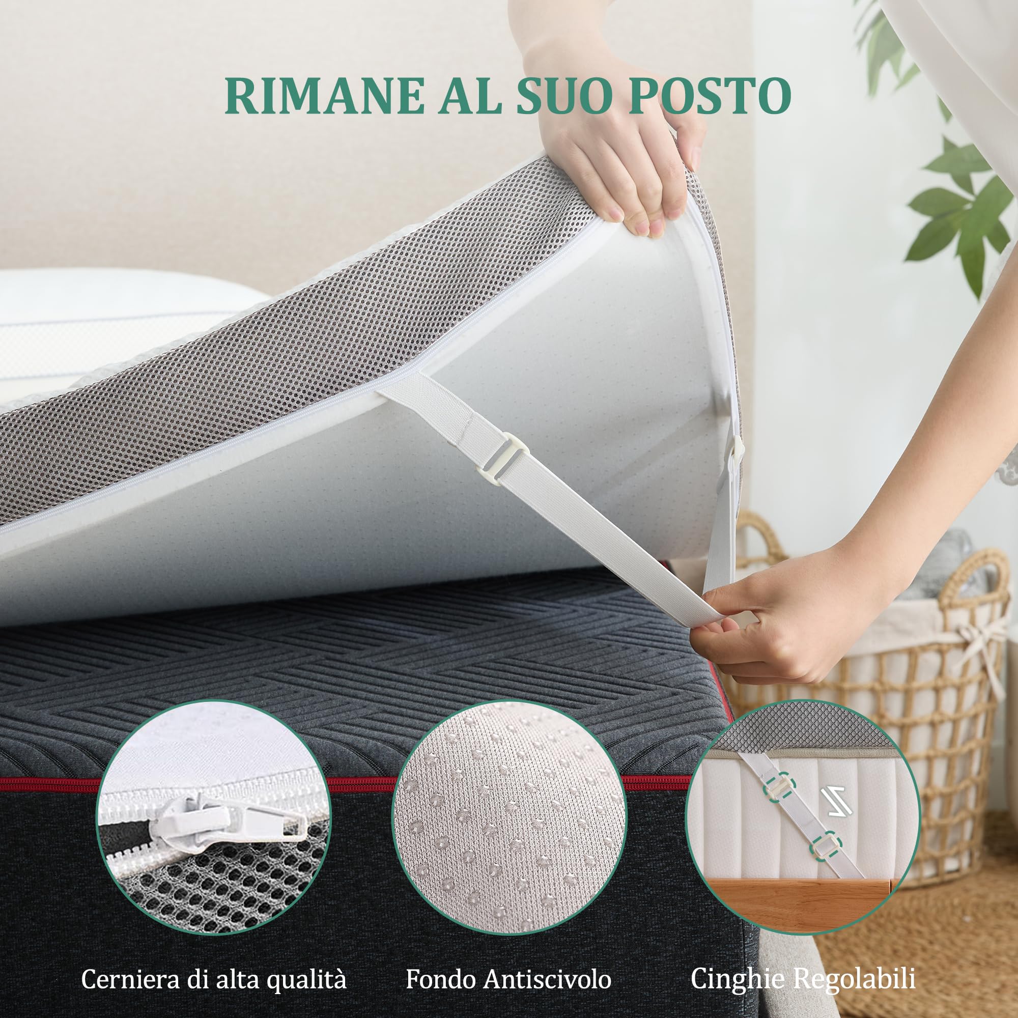 Dyonery Gel Topper 90 x 200 cm, 7,5 cm de Altura de Espuma de Gel, H2&H3 de núcleo de Espuma fría, cubrecolchón para Cama, canapé, sofá Cama, Caravana