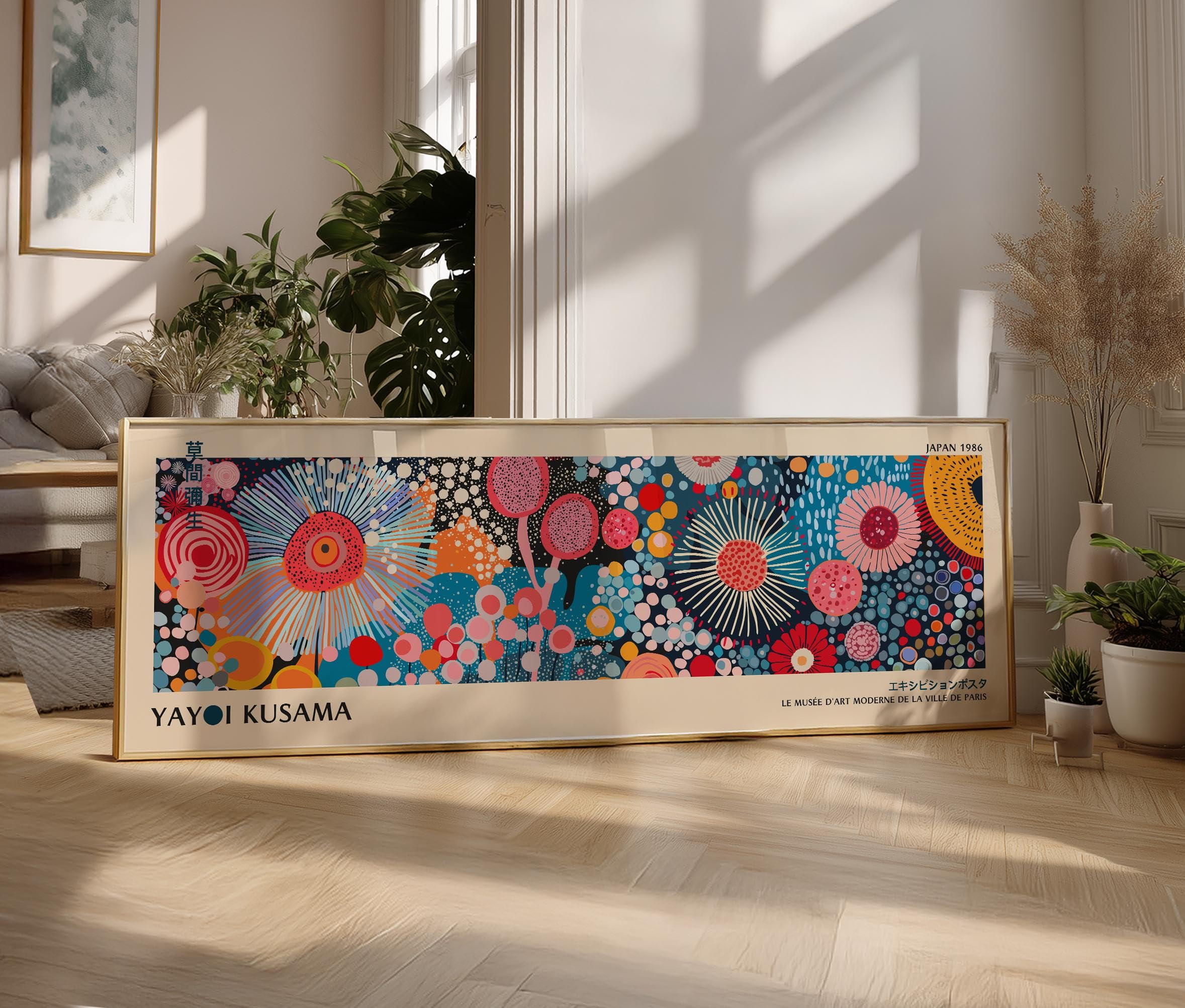 Décoration de lit horizontale via une affiche murale sur toile unique - 8