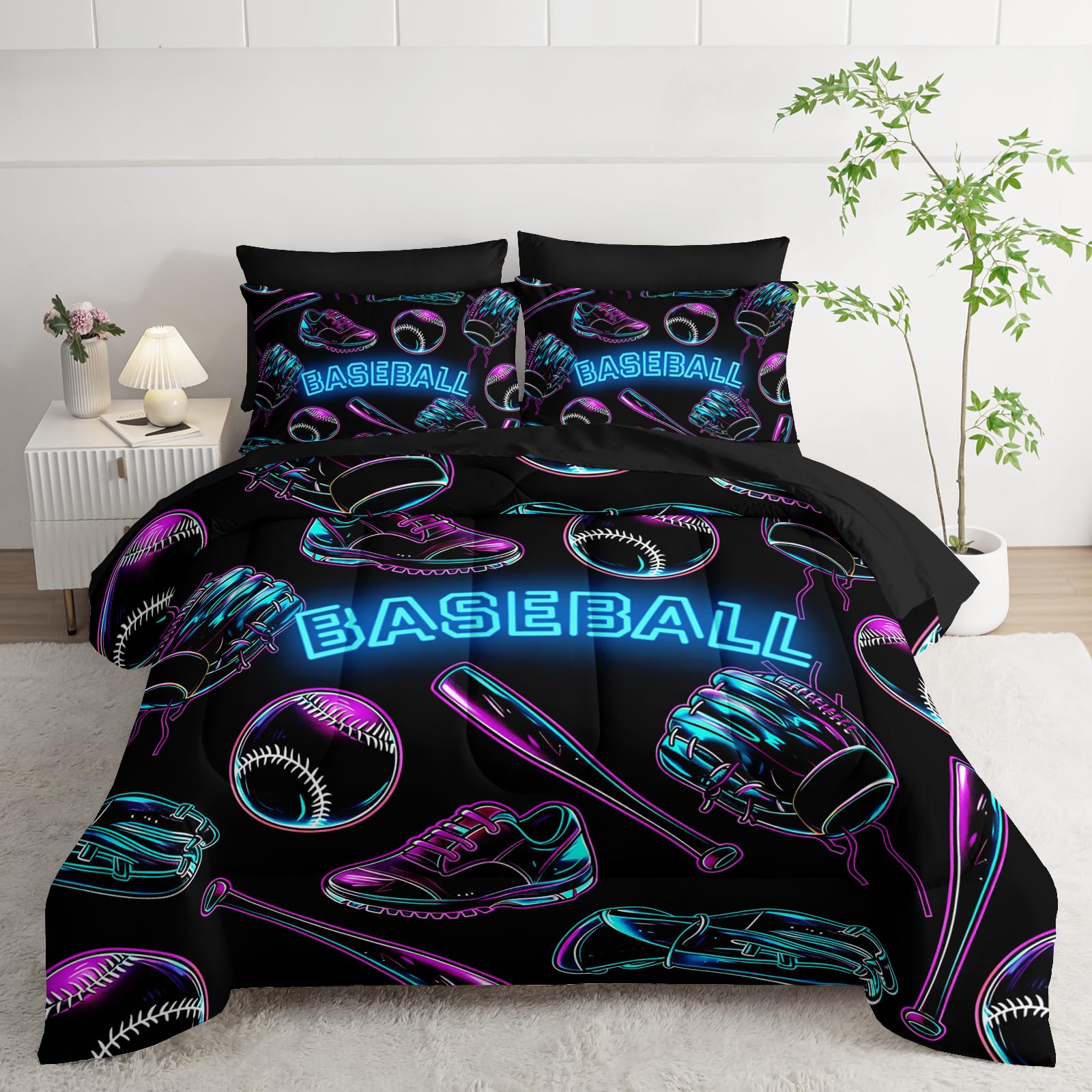 XYNHML Baseball Comforter Set