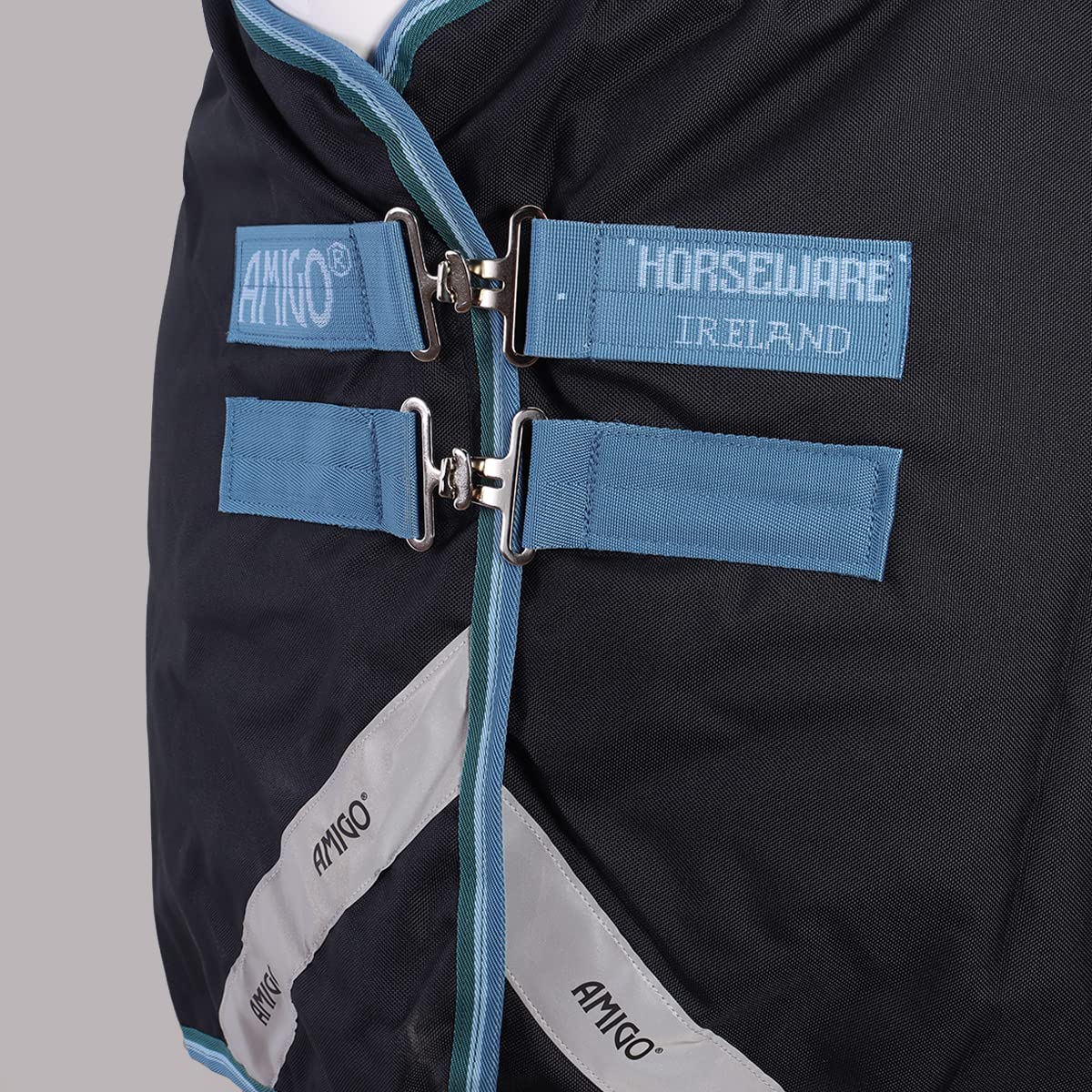 Horseware Manta para Caballos de Exterior Amigo Bravo-12 T/O 100G W/LA