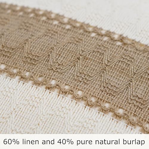 Miniatura 3 de Juego de 2 fundas de almohada lumbares bohemias de 12 x 20 pulgadas, fundas de almohada neutras de granja con borlas, fundas de almohada tejidas a