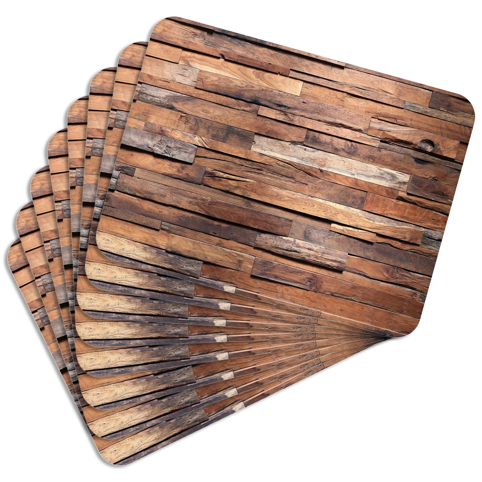 VELORA H&L Platzsets Kork - Tischsets 30 x 40 cm, Abwaschbar, rutschfest und Hitzebeständig bis 100°C, Dekorative Tischunterlagen für Küche und Esszimmer