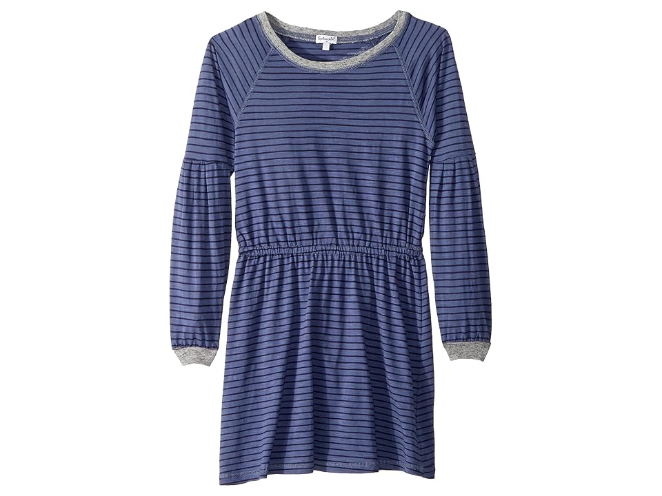 

Splendid Littles Yarn-Dyed Long Sleeve Midi Dress (Big Kids) (Blue Indigo) Girl's Dress