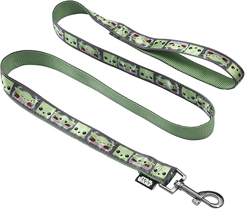 Star Wars for Pets The Mandalorian The Child - Correa para perro de 6 pies Correa de perro de 6 pies se fija fácilmente a cualquier collar o arnés