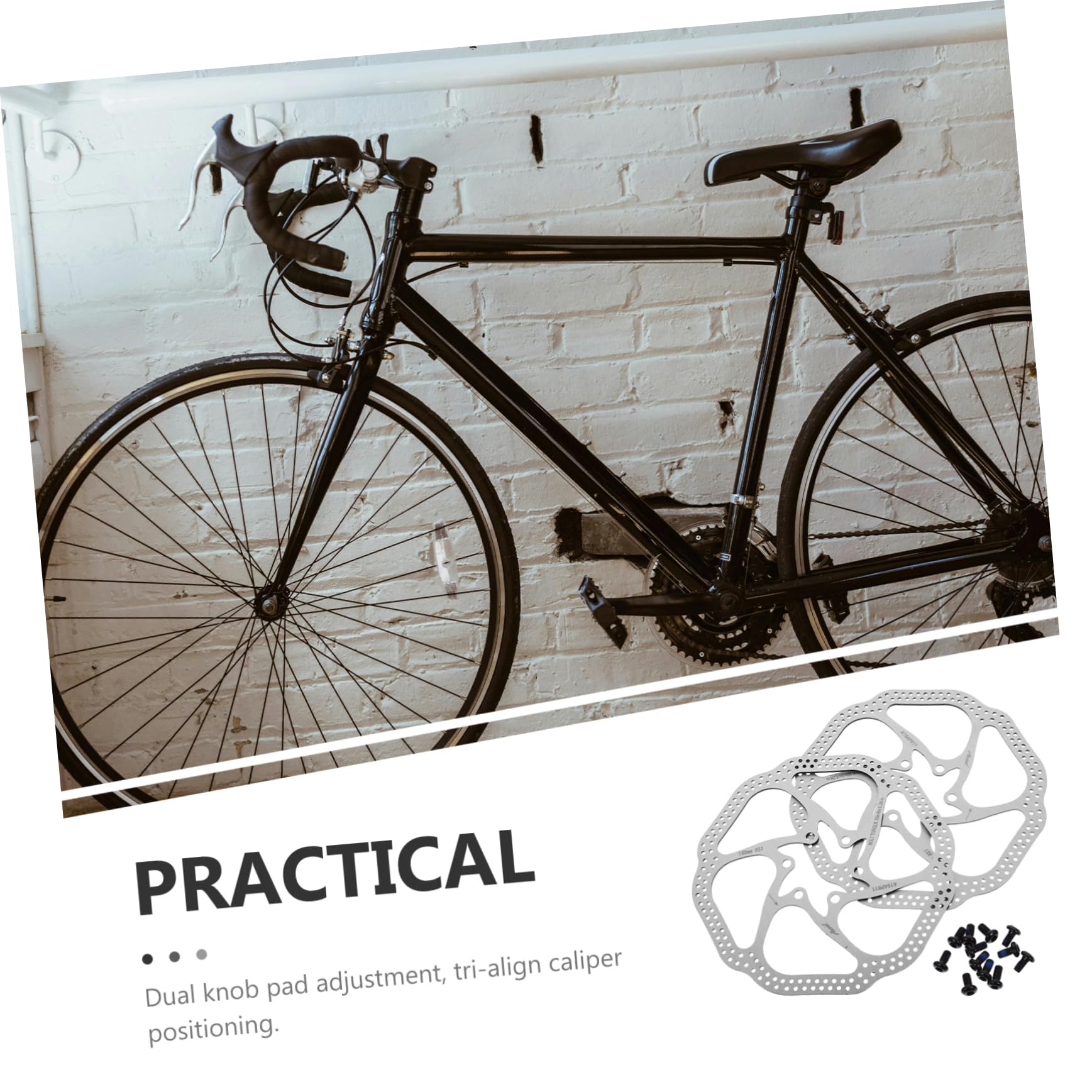 GIONAR Lot De 2 Disques De Frein Vélo 160 Mm – Acier Inoxydable, Avec 12 Vis T25, Compatibles Shimano/Avid/Magura, Pour Route, VTT, BMX