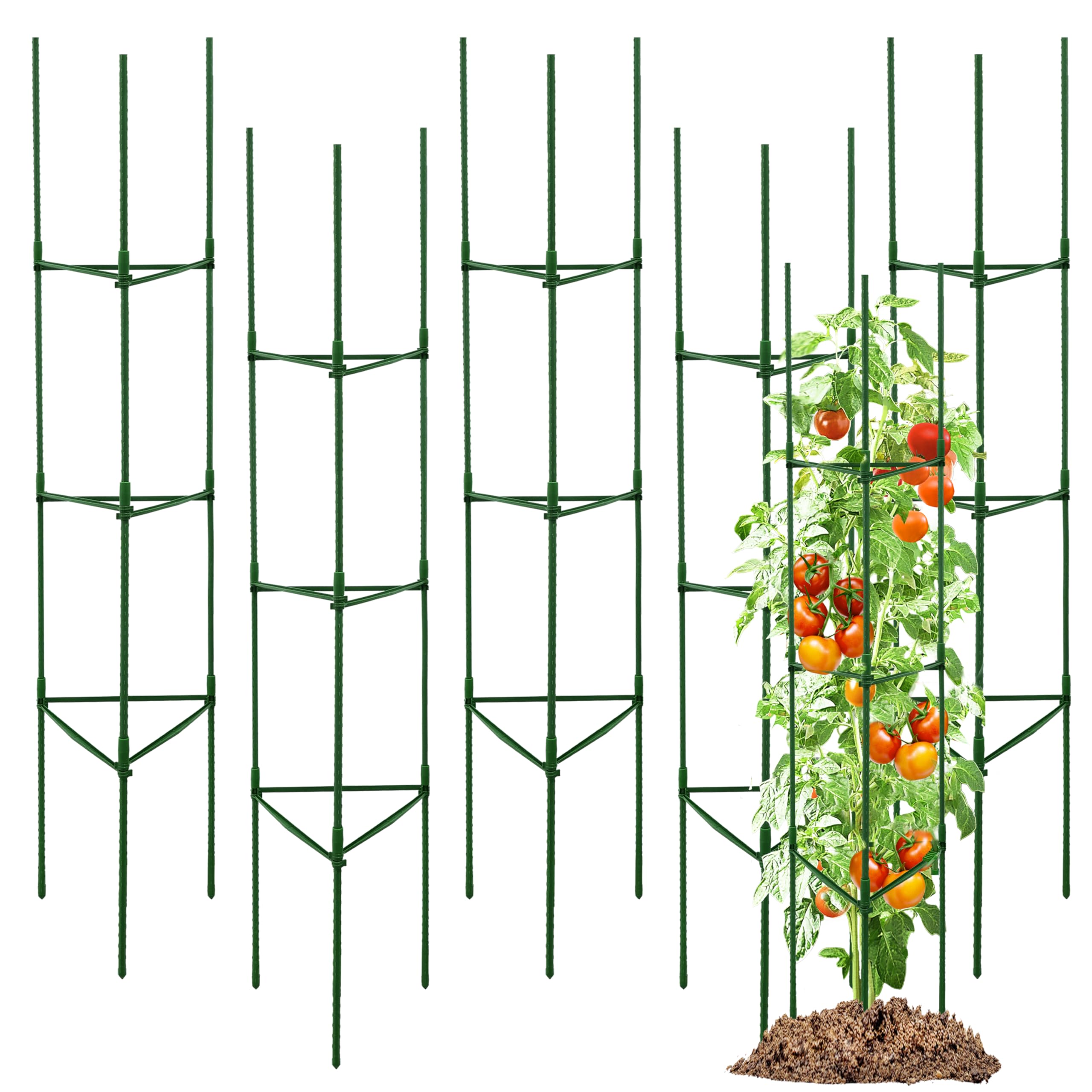 TCBWFY 63-Inch Adjustable Tomato Cages