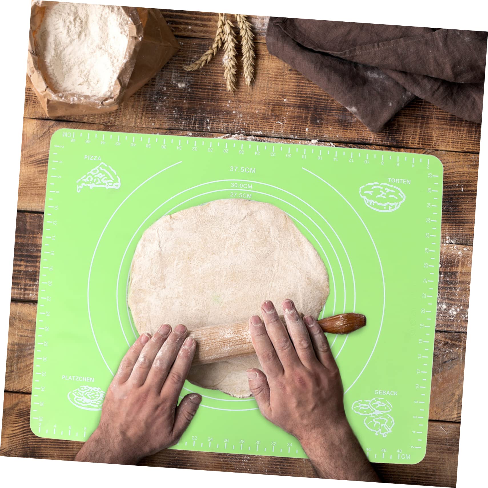 Cabilock 2 Piezas Tapete De Reposteria Con Medidas Estera Para Hornear Macarrones Tapete Para Repostería Alfombrillas De Silicona Para Hornear Macarrones Estera De Pastelería Largo Horno