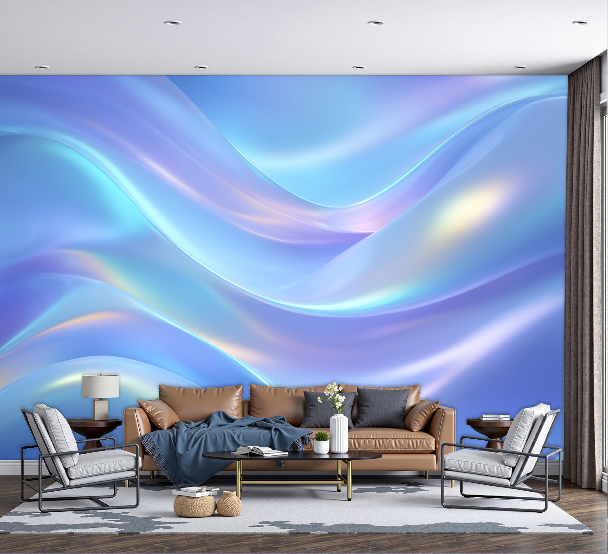 Papel pintado 3D con efecto relieve abstracto en formato mural de 200x140cm