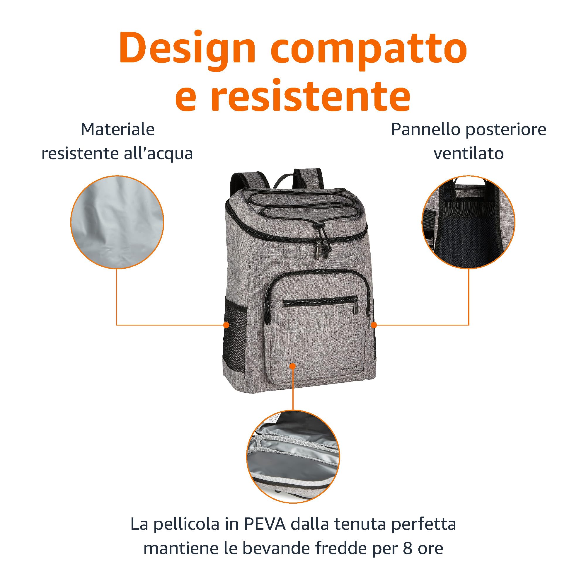 Amazon Basics - Sac isotherme doux, étanche et léger