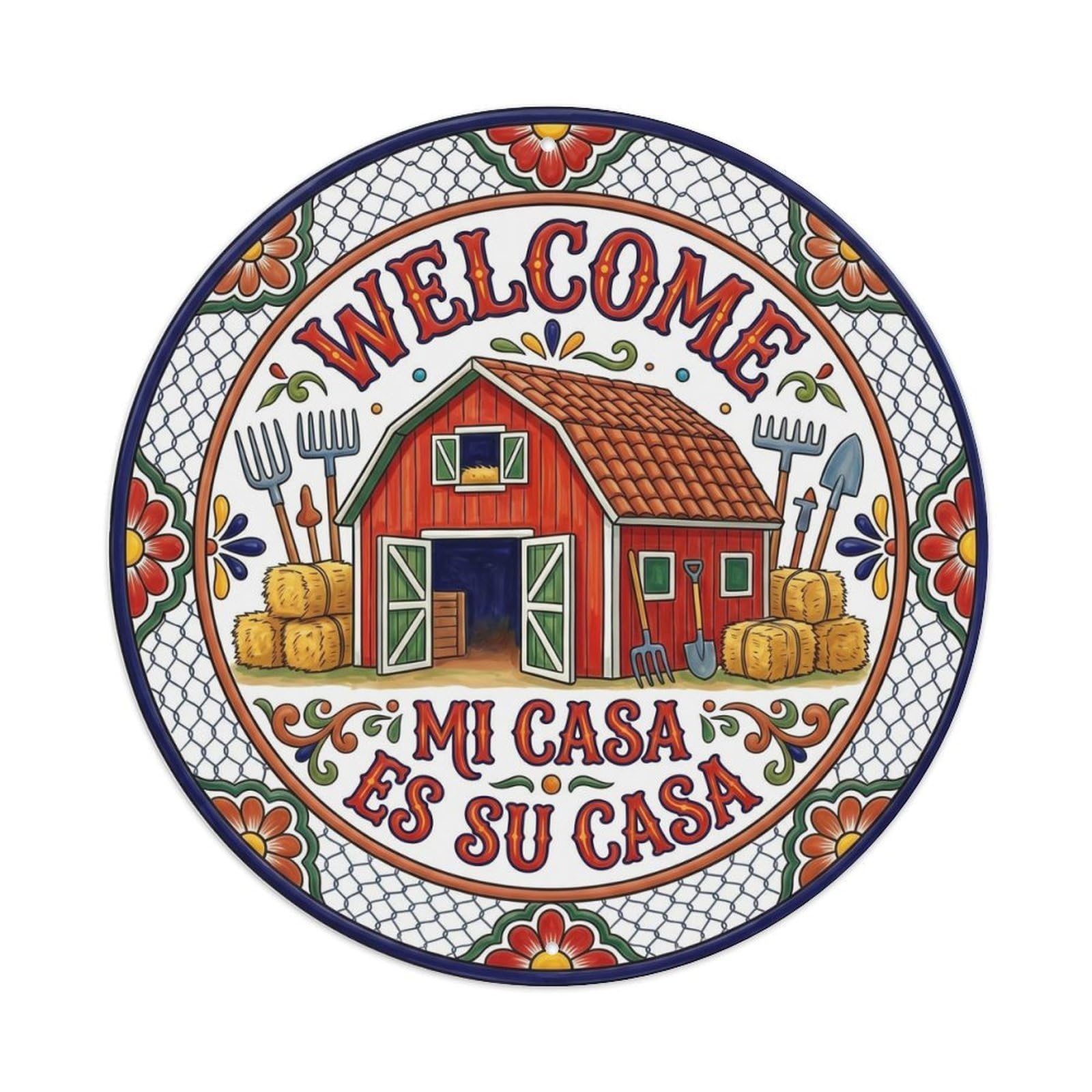 Mexican Fiesta Welcome Country House Metal Sign