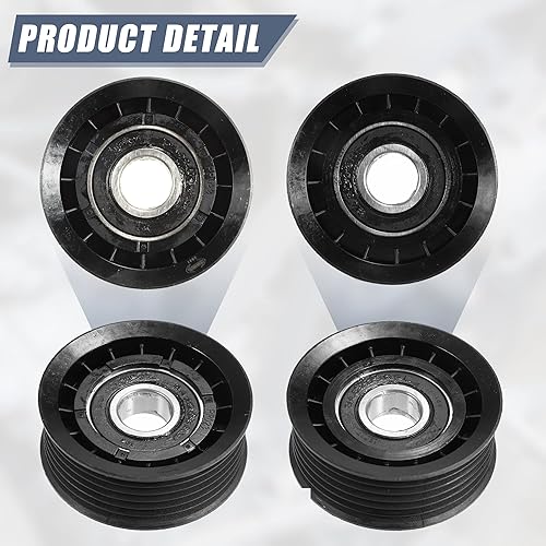 Miniatura 4 de X AUTOHAUX 5184638AD Polea de guía de desviación de polea tensora para automóvil para Mercedes-Benz C 230 2006-2007