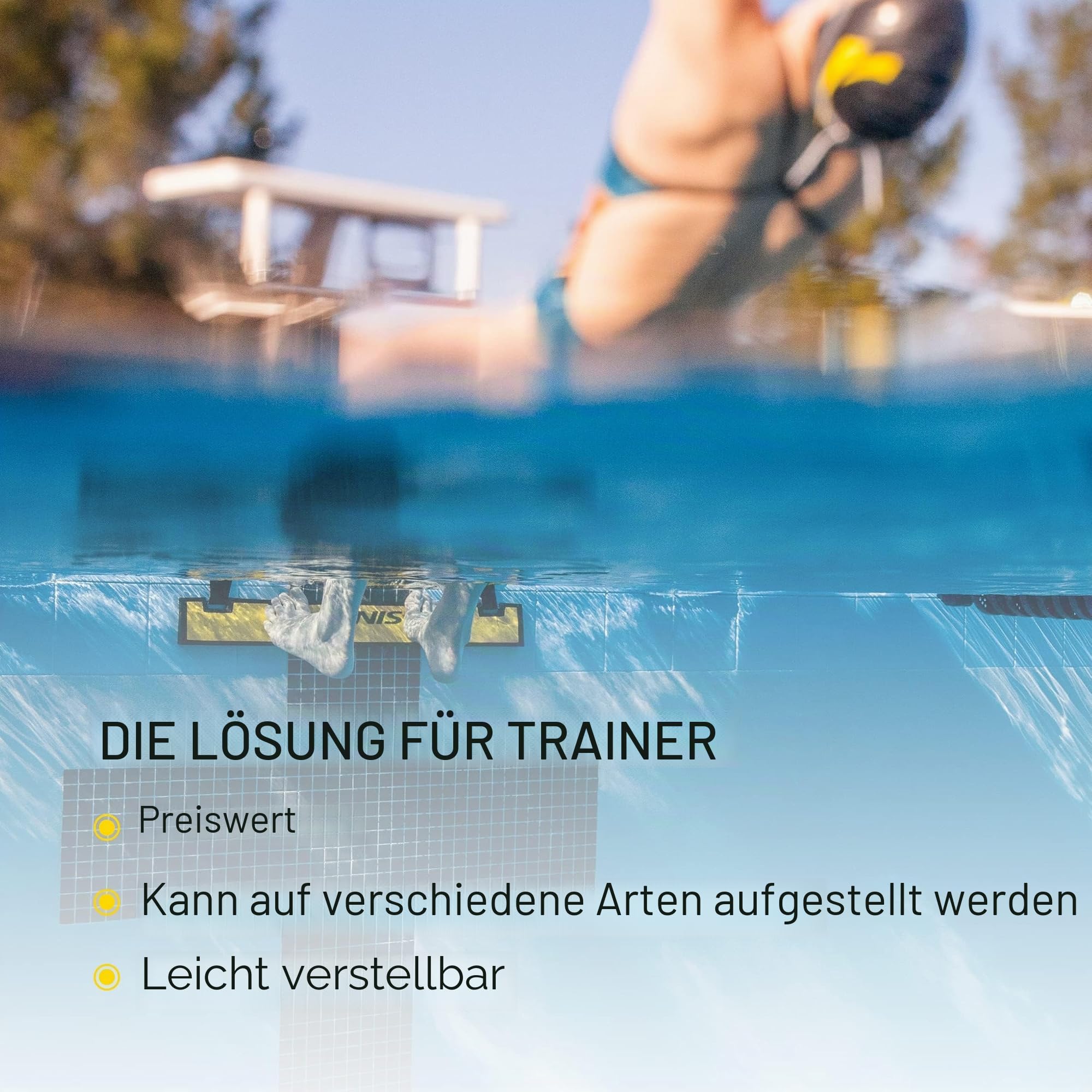 FINIS Rückenschwimm-Starthilfe für Startblock, Schwarz, Einheitsgröße | Starthilfe für Rückenschwimmen, World Aquatics (FINA) für Wettbewerb und Ausbildung, Nicht rutschig, Robuste Verarbeitung