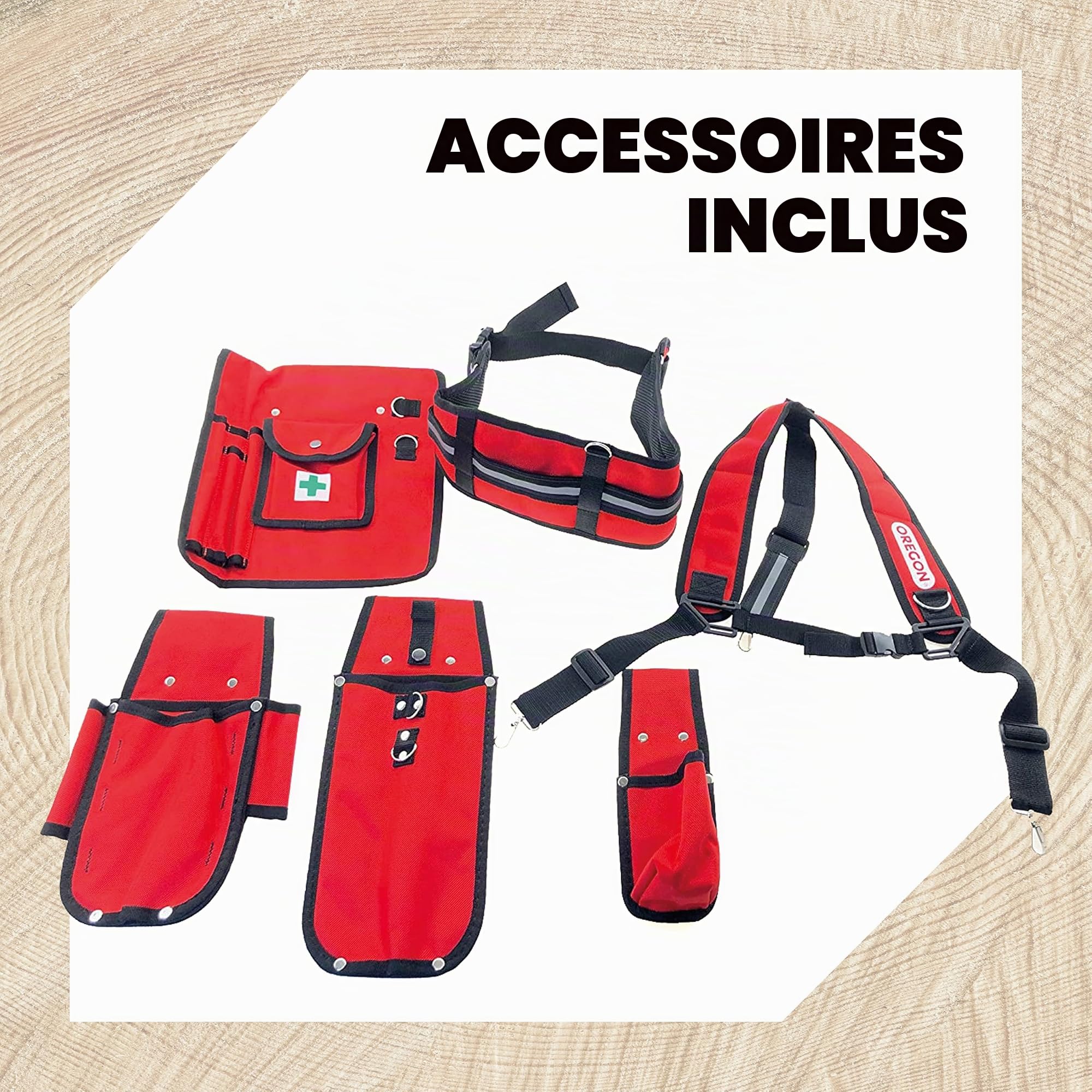 Oregon Ceinture à Outils avec Bretelles pour la Sylviculture, le Jardinage et le Bricolage, taille unique