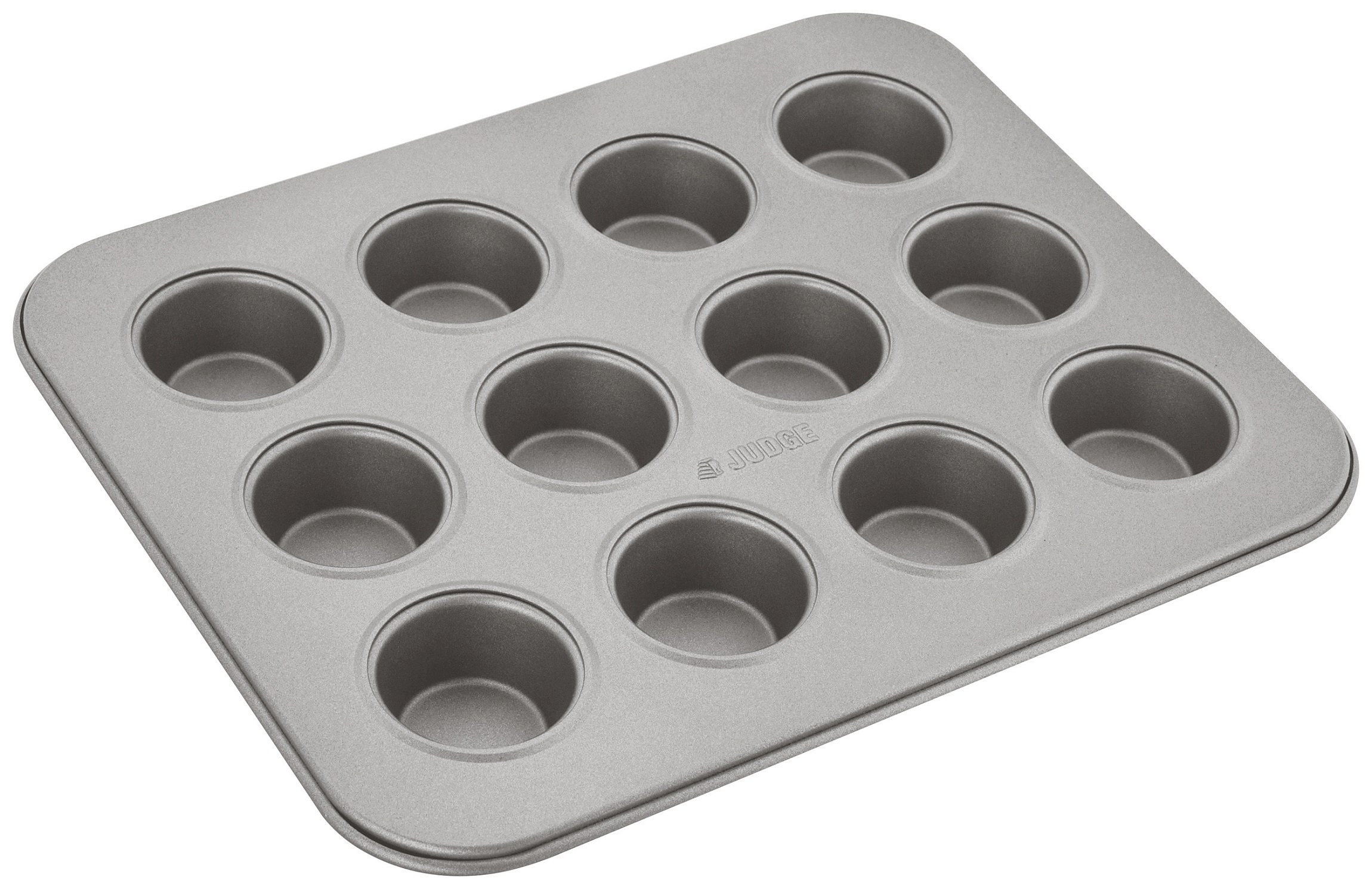 Judge 12 Cup Mini Cupcake/Muffin Tin, 4 x 2 cm, Steel, Grey