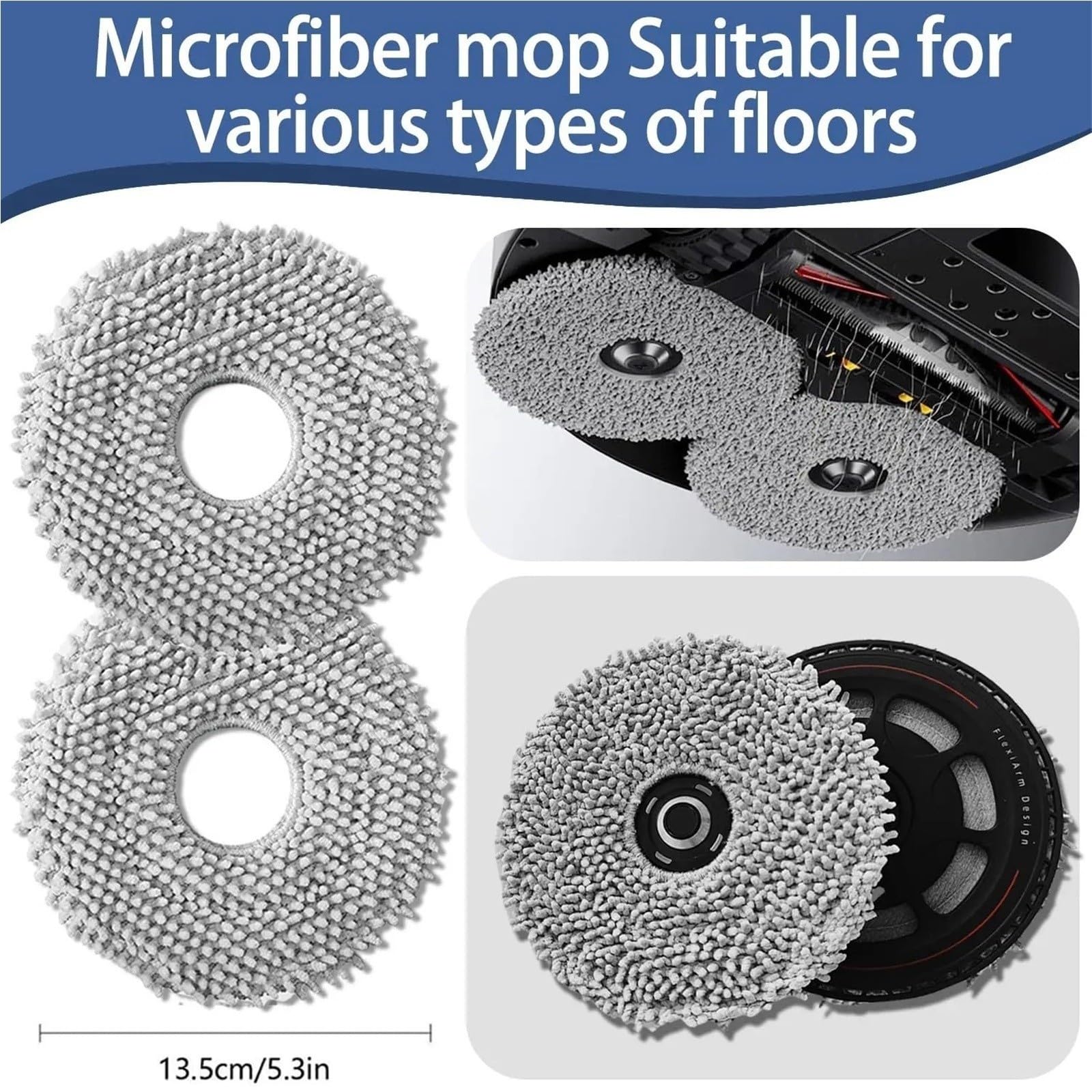 Repuesto De Robot Aspirador, Compatible Con Roborock,Saros Z70, Piezas, Filtro De Cepillo Lateral, Almohadilla De Fregona, Accesorios De Repuesto(Mop Pad 20pcs)