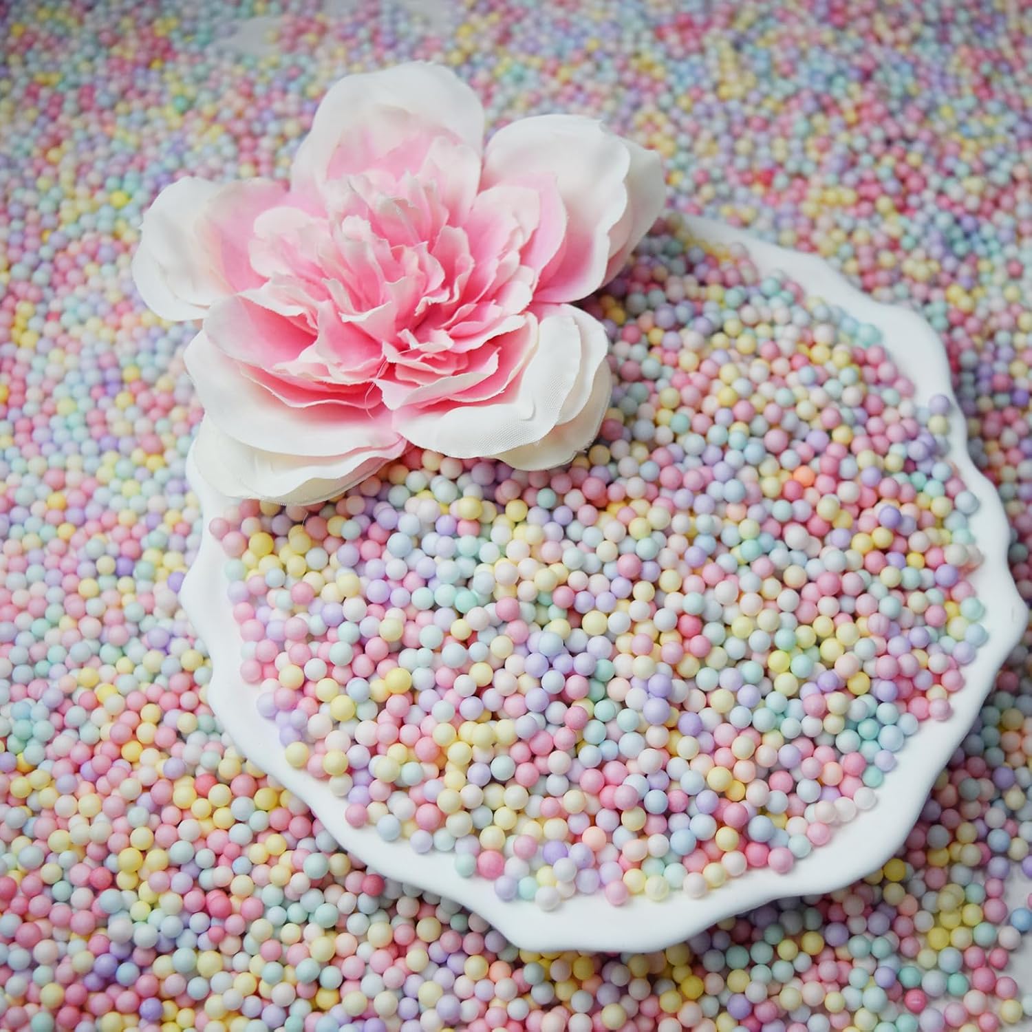80000 Pieces Foam Balls Slime Supplies Colorful Foam Beads 2-3mm for Art Homemade Slime Box-Packed, Wedding and Party Decorations