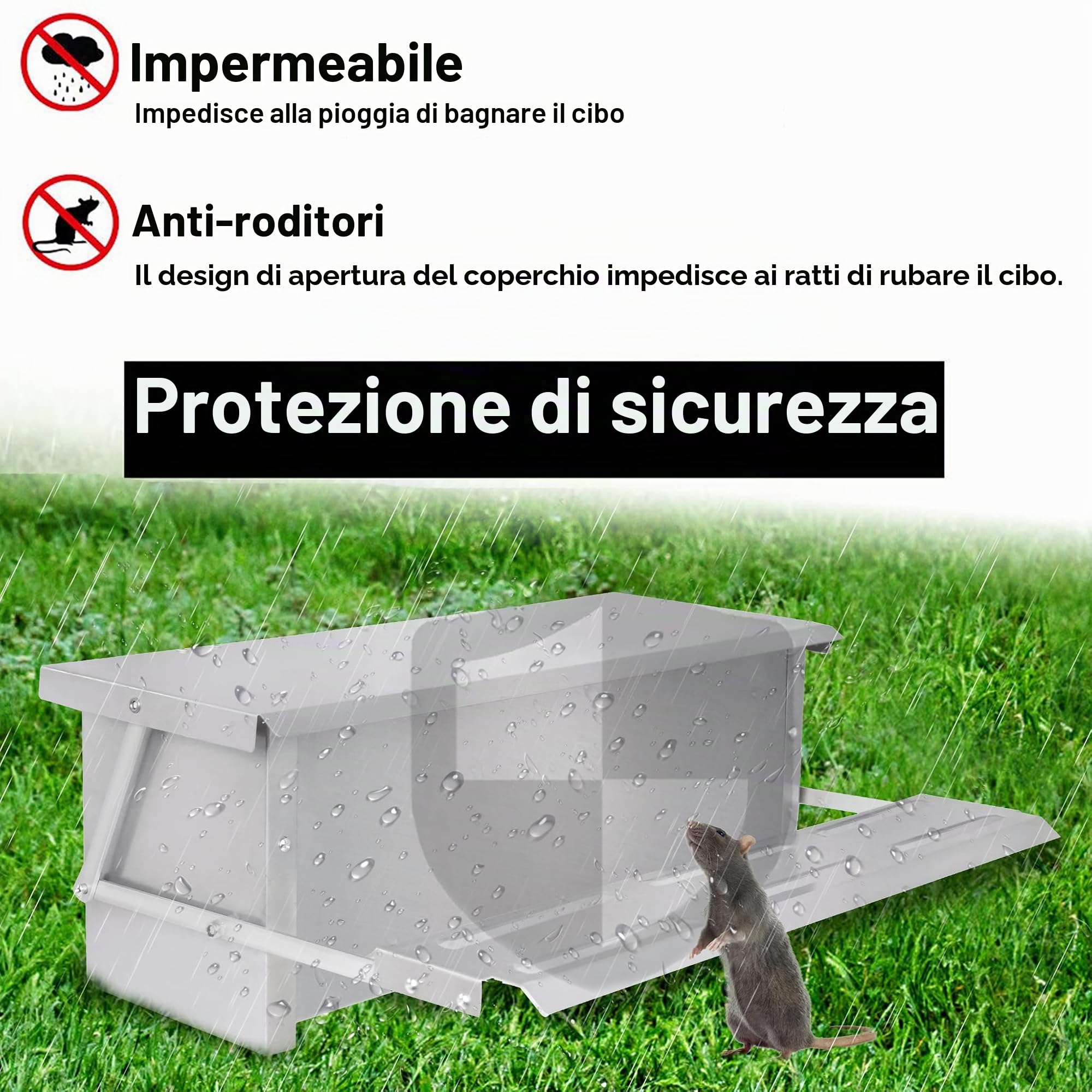 UISEBRT Mangiatoia automatica per polli da 10 kg, in acciaio zincato, alimentazione per pollo, pollo, anatre, bacini