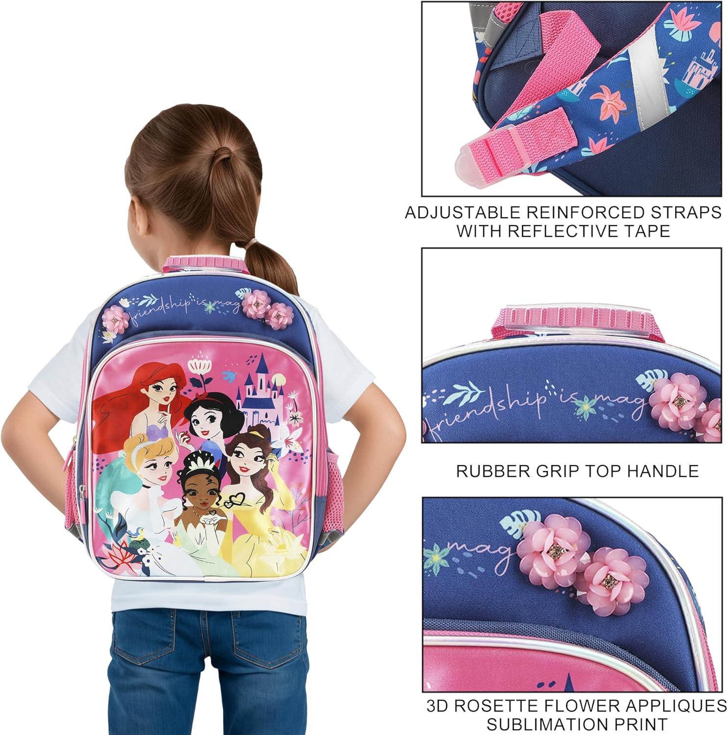 Disney Princesses 14" Toddler Kid's Backpack For School And Travel